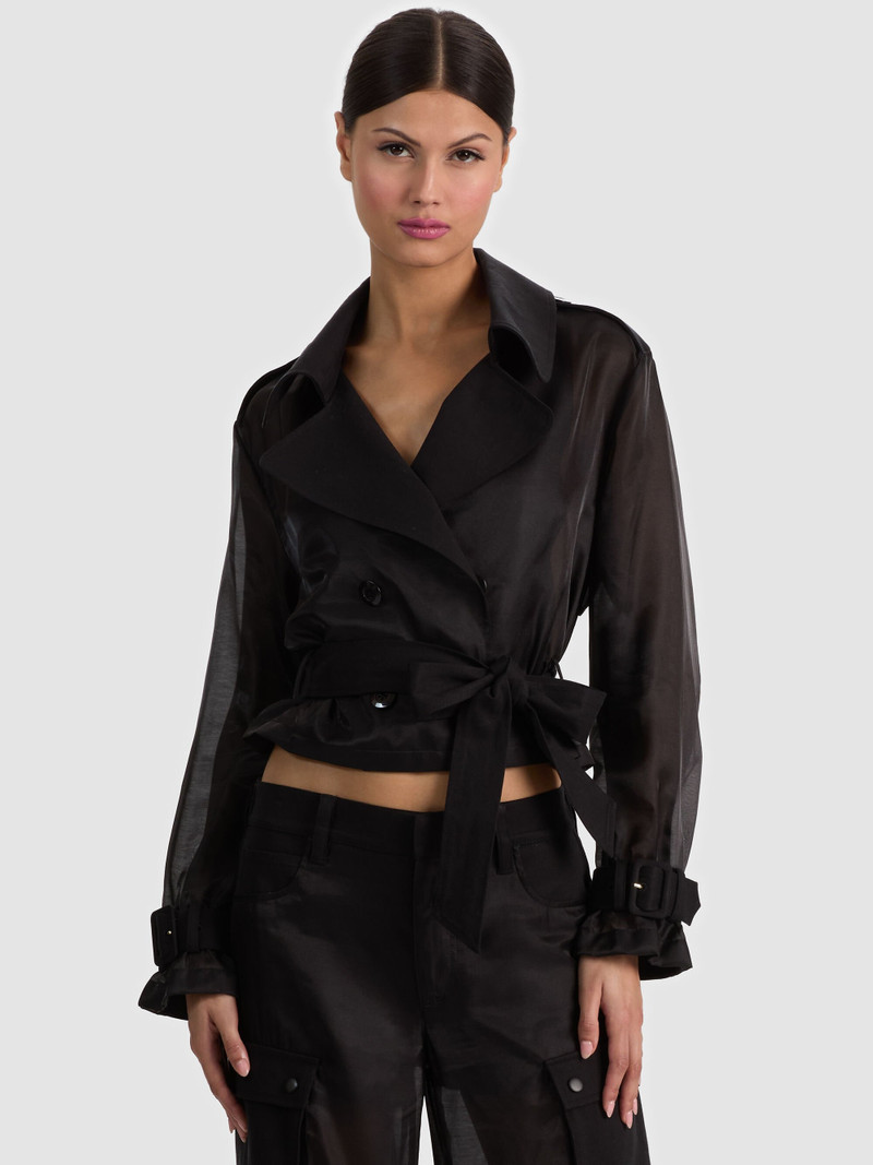 KEITH SHEER COMBO CROPPED TRENCH 2