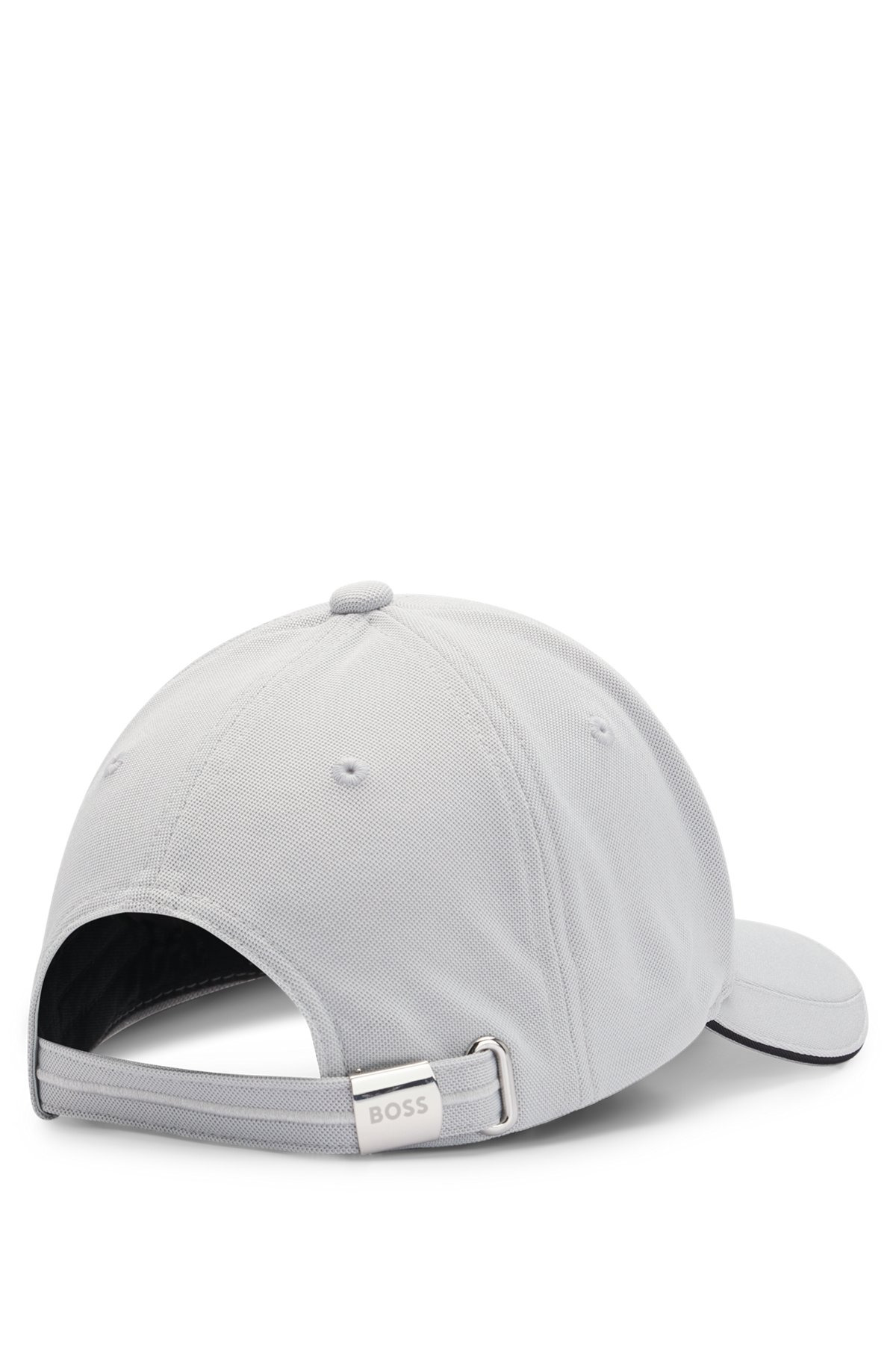 KNITTED-PIQUÉ SIX-PANEL CAP WITH EMBROIDERED LOGO - 3