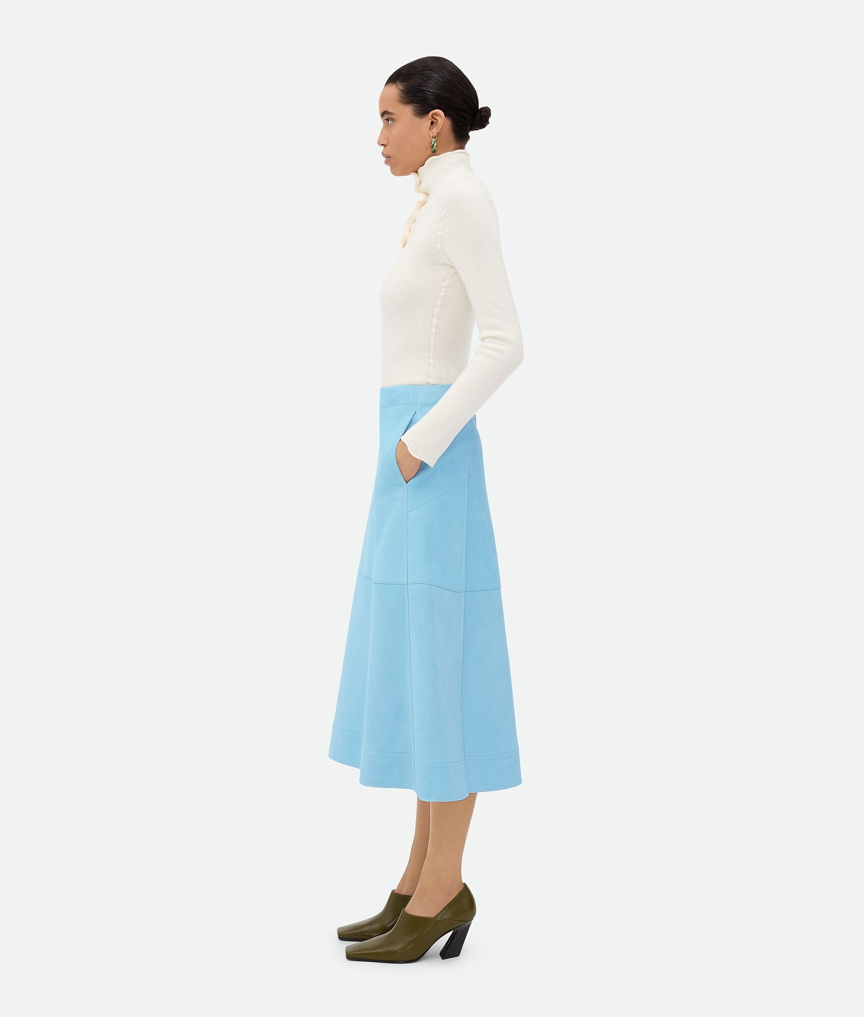 Suede Leather Skirt - 2