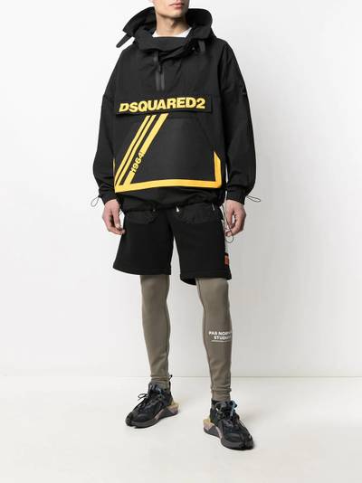 DSQUARED2 logo-print oversized windbreaker jacket outlook