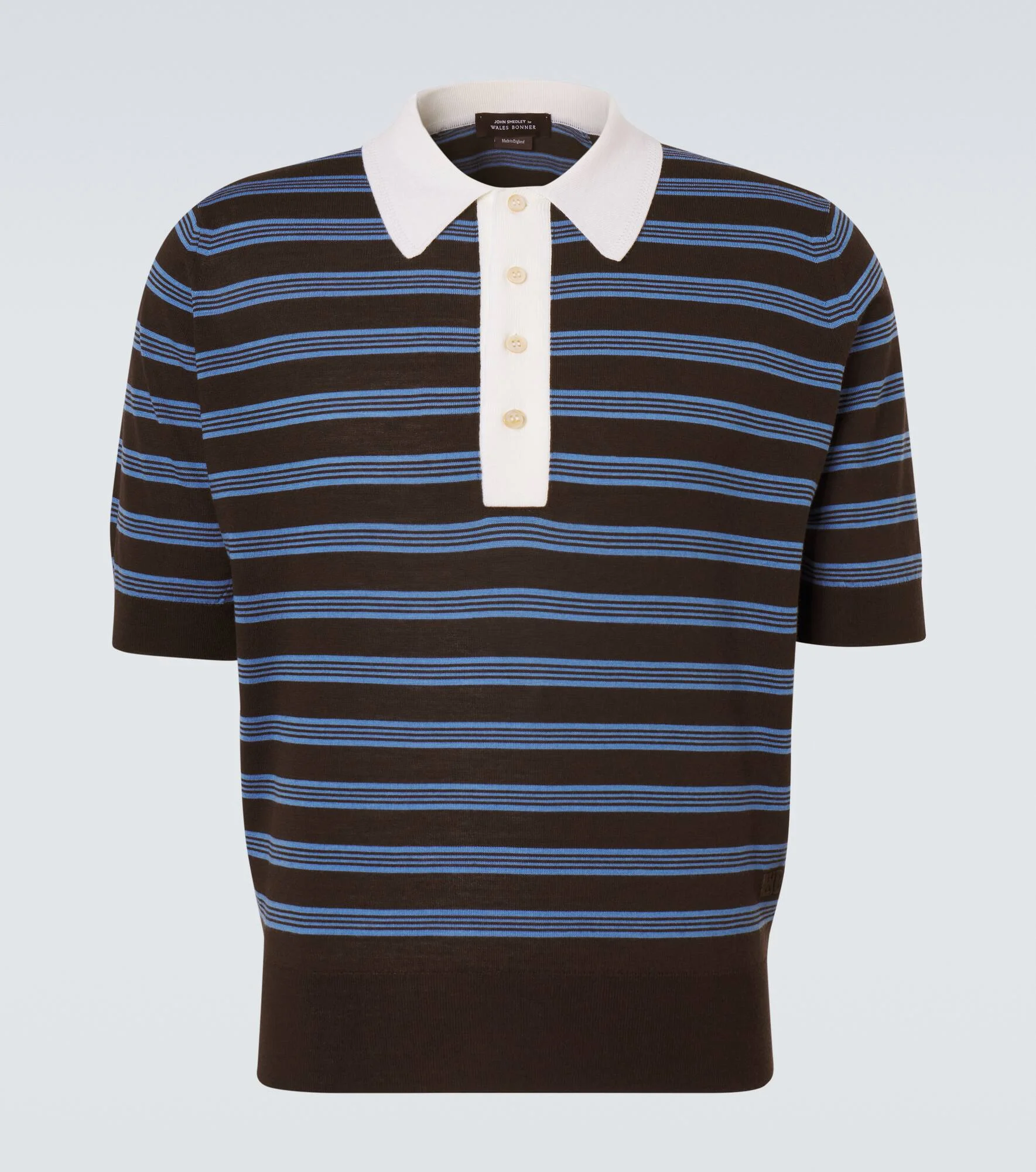 Breeze striped wool polo sweater - 1