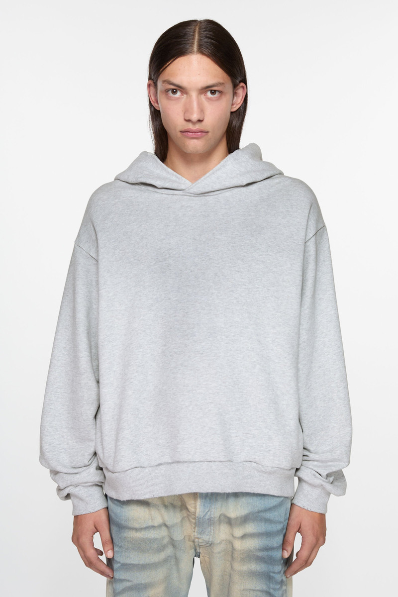 Acne Studios Logo hooded sweater - Pale Grey Melange outlook