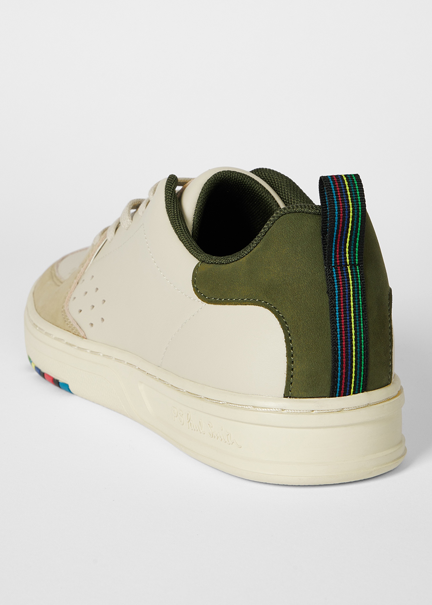 Ecru and Khaki 'Cosmo' Trainers - 4