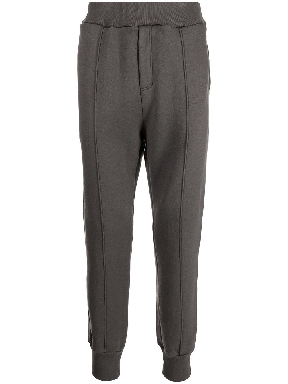 exposed-seam cotton track pants - 1