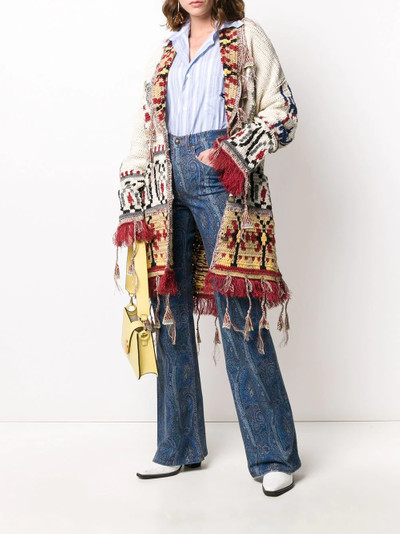 Etro flared paisley print jeans outlook