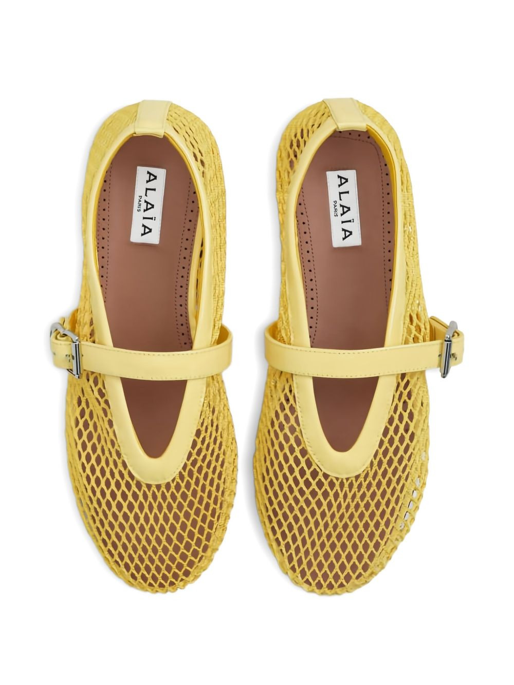 mesh-panel ballet flats - 3