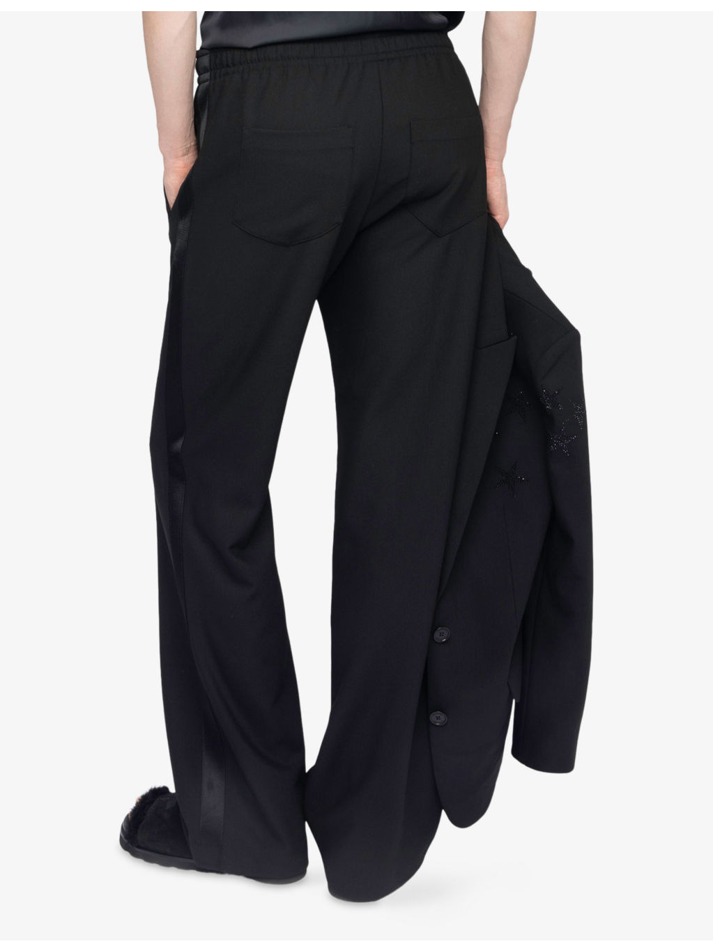 Poma Satin-Stripe Straight-Leg Low-Rise Stretch-Woven Trousers - 5