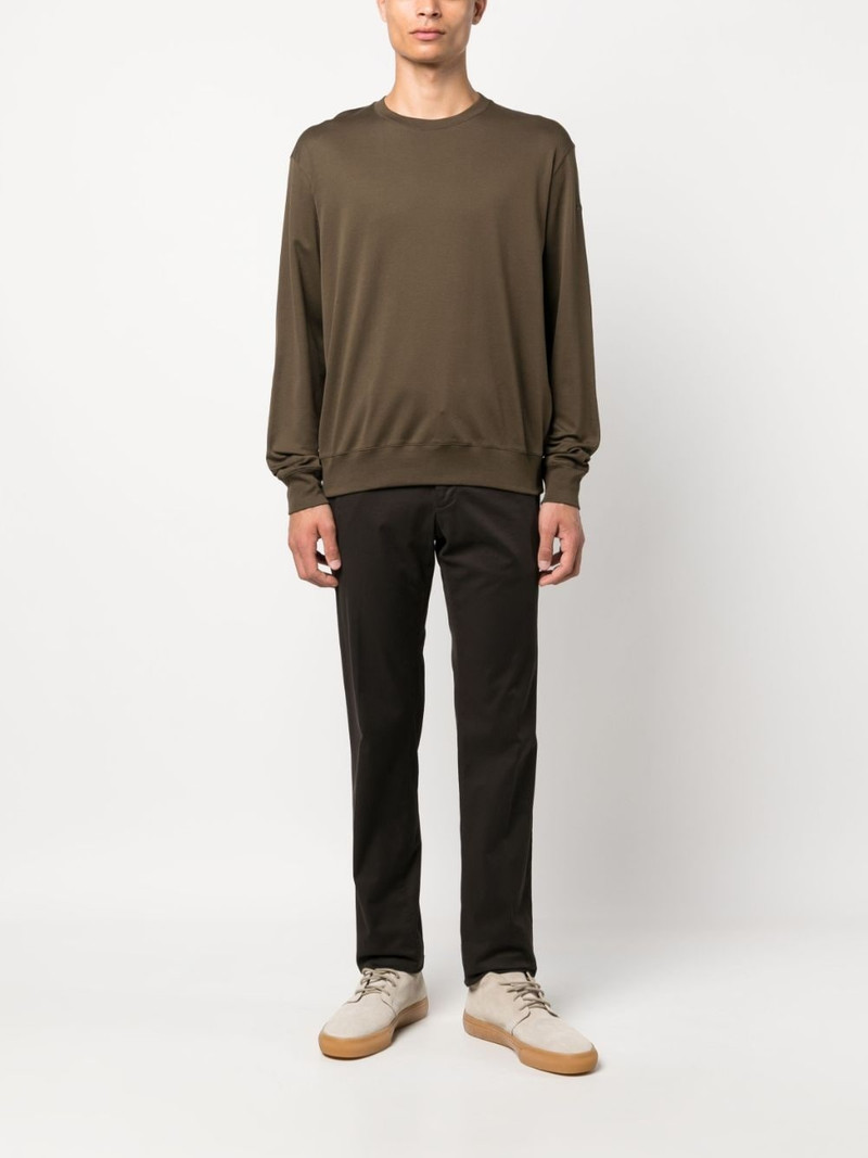 Herno long-sleeved cotton sweatshirt outlook