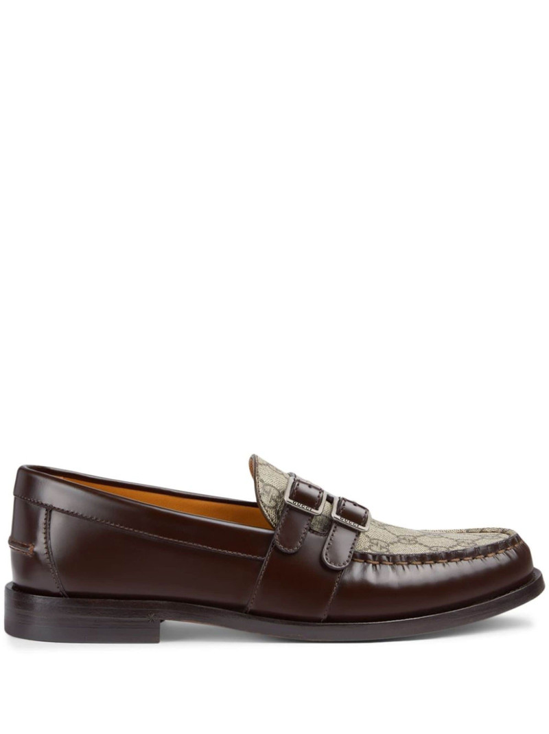 GG Supreme buckled leather loafers 1