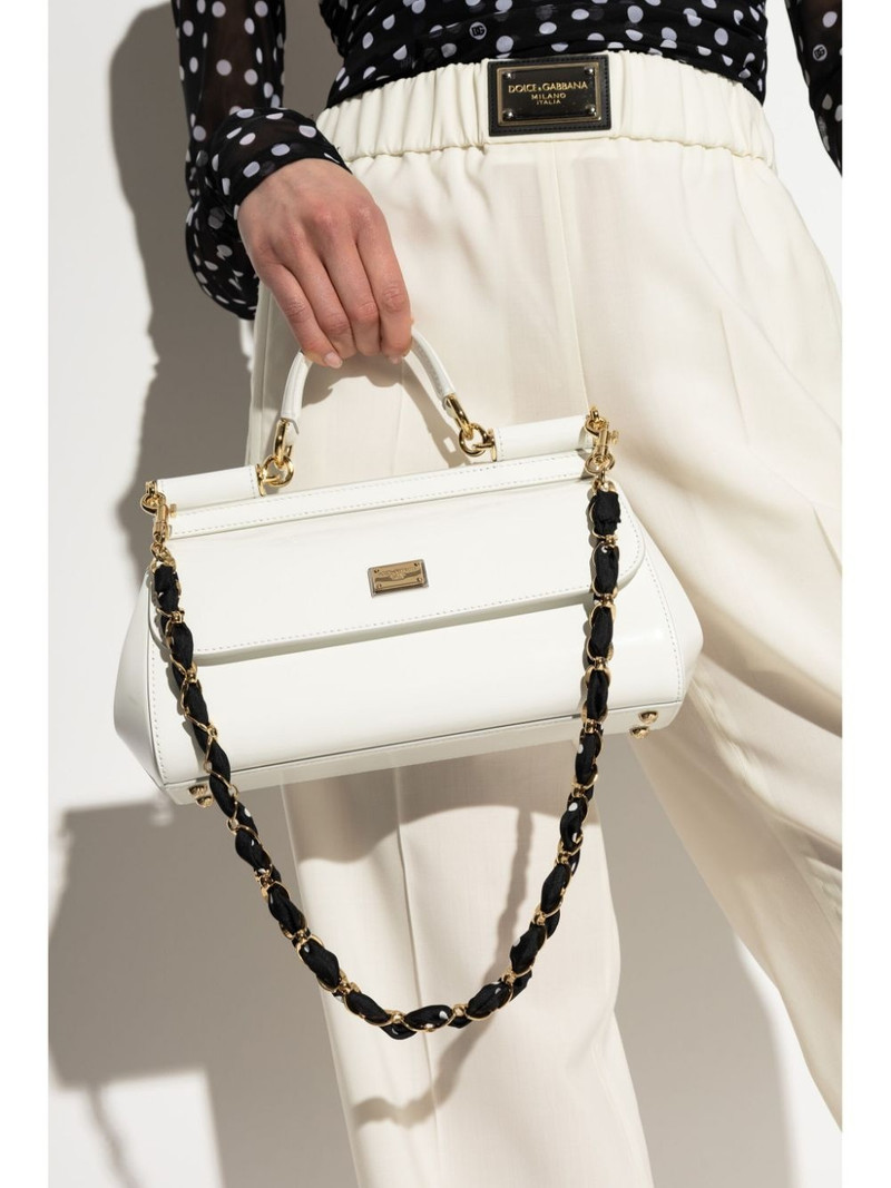 Dolce & Gabbana calf leather chain-link bag strap outlook