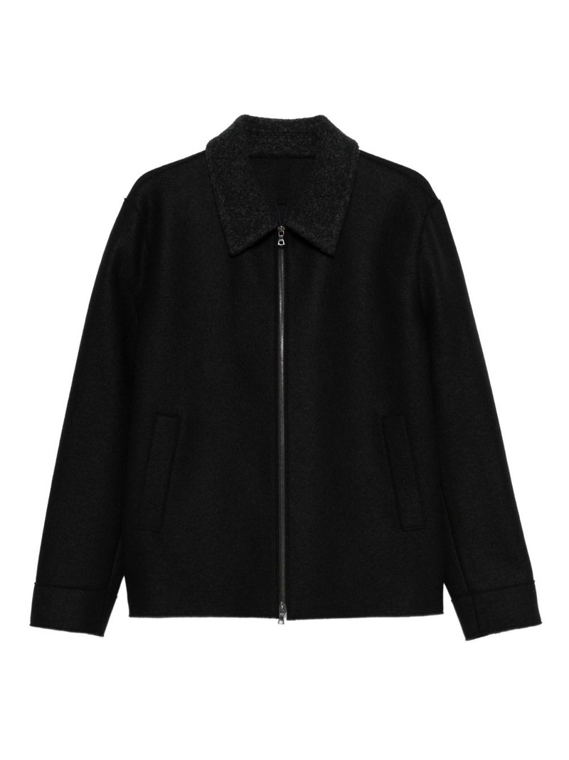 zip-front collar shirt jacket 1