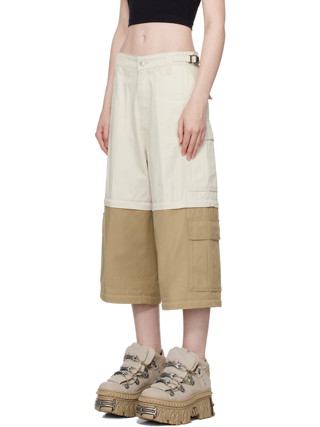 Multicolor Deconstructed Triple Cargo Pants - 4