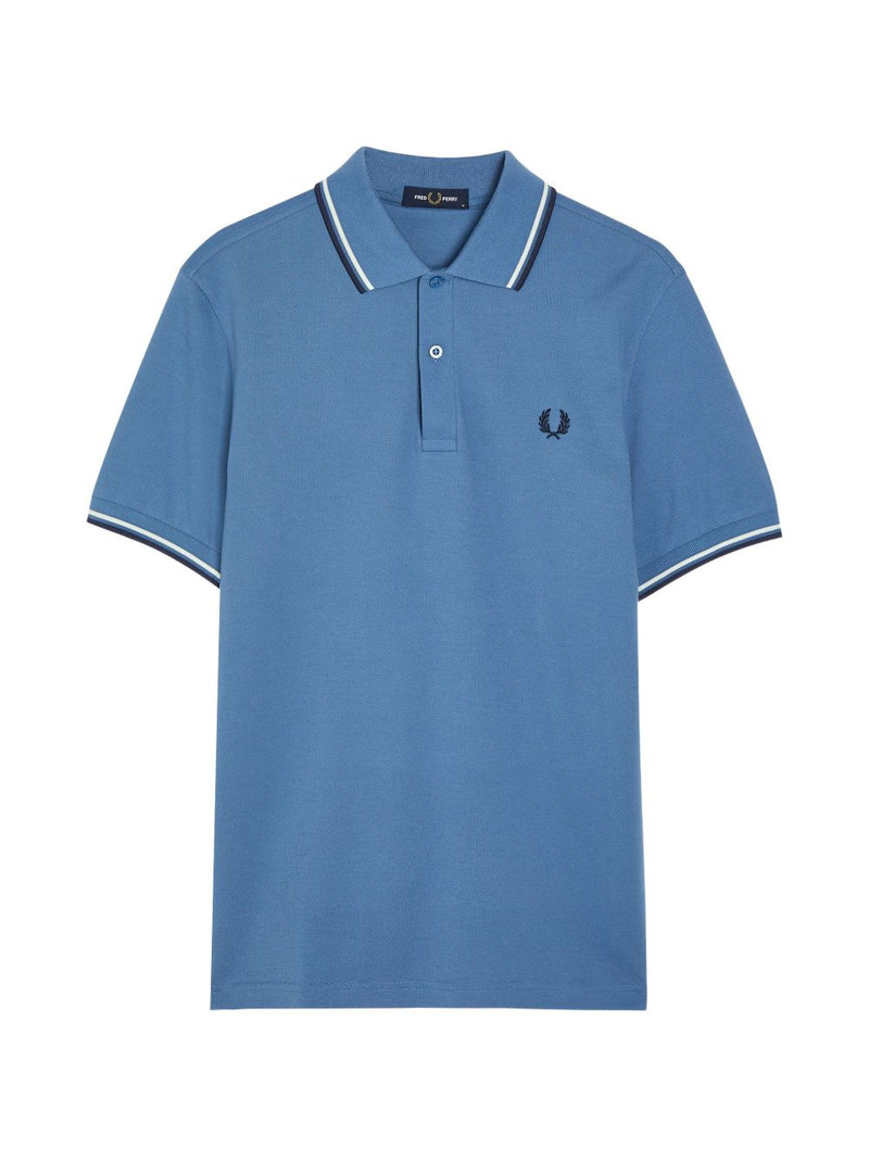 striped-detail polo shirt 1