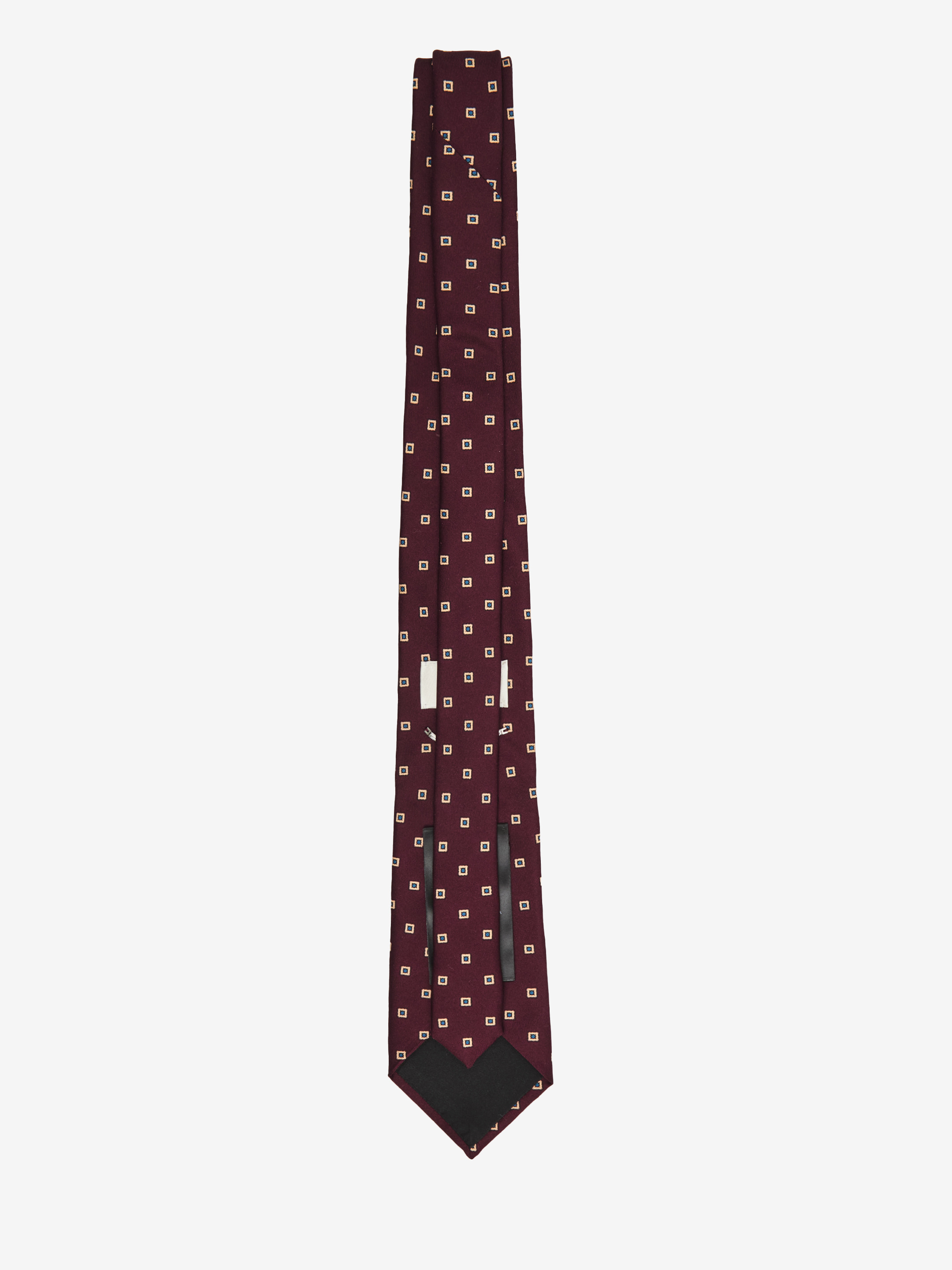 Wide tie in square silk twill - 2