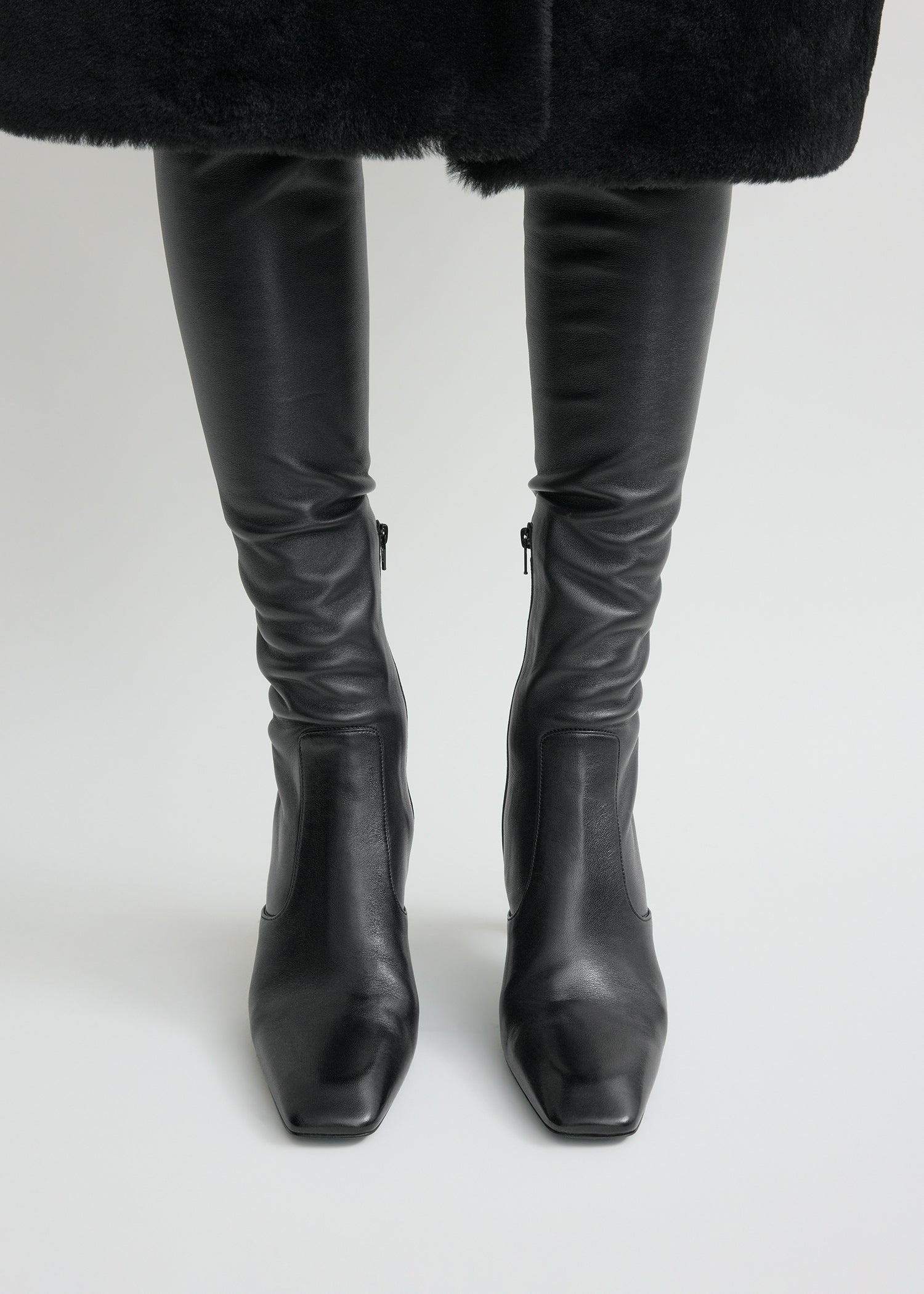 Nappa over-the-knee boots black - 2