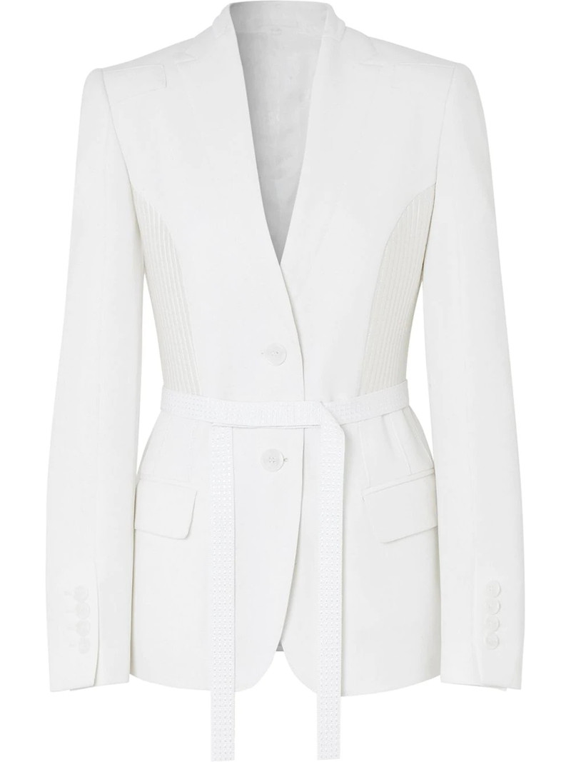 single-breasted belted blazer 1