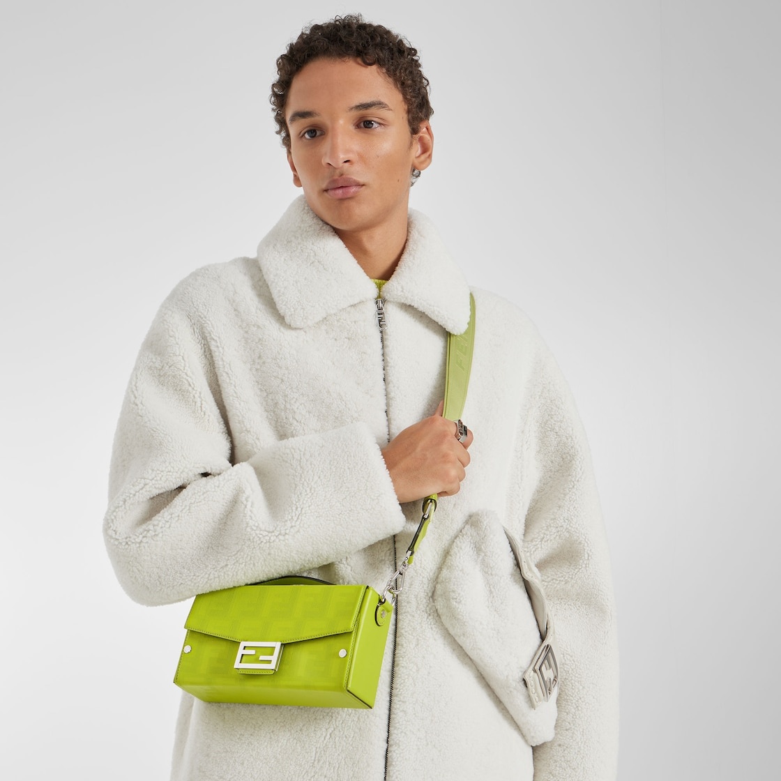 Acid green leather bag - 6