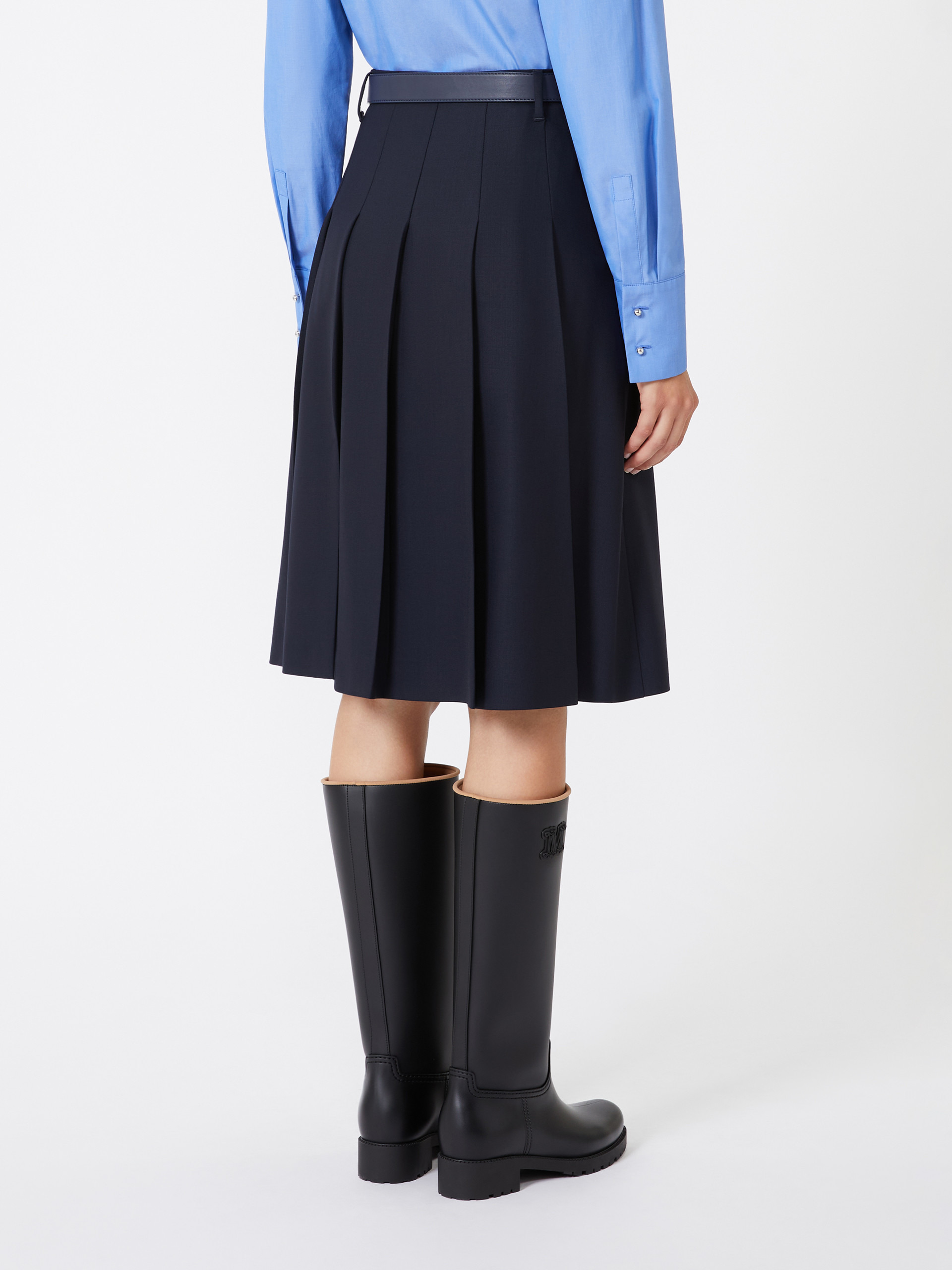GIMMY Pleated wool skirt - 4