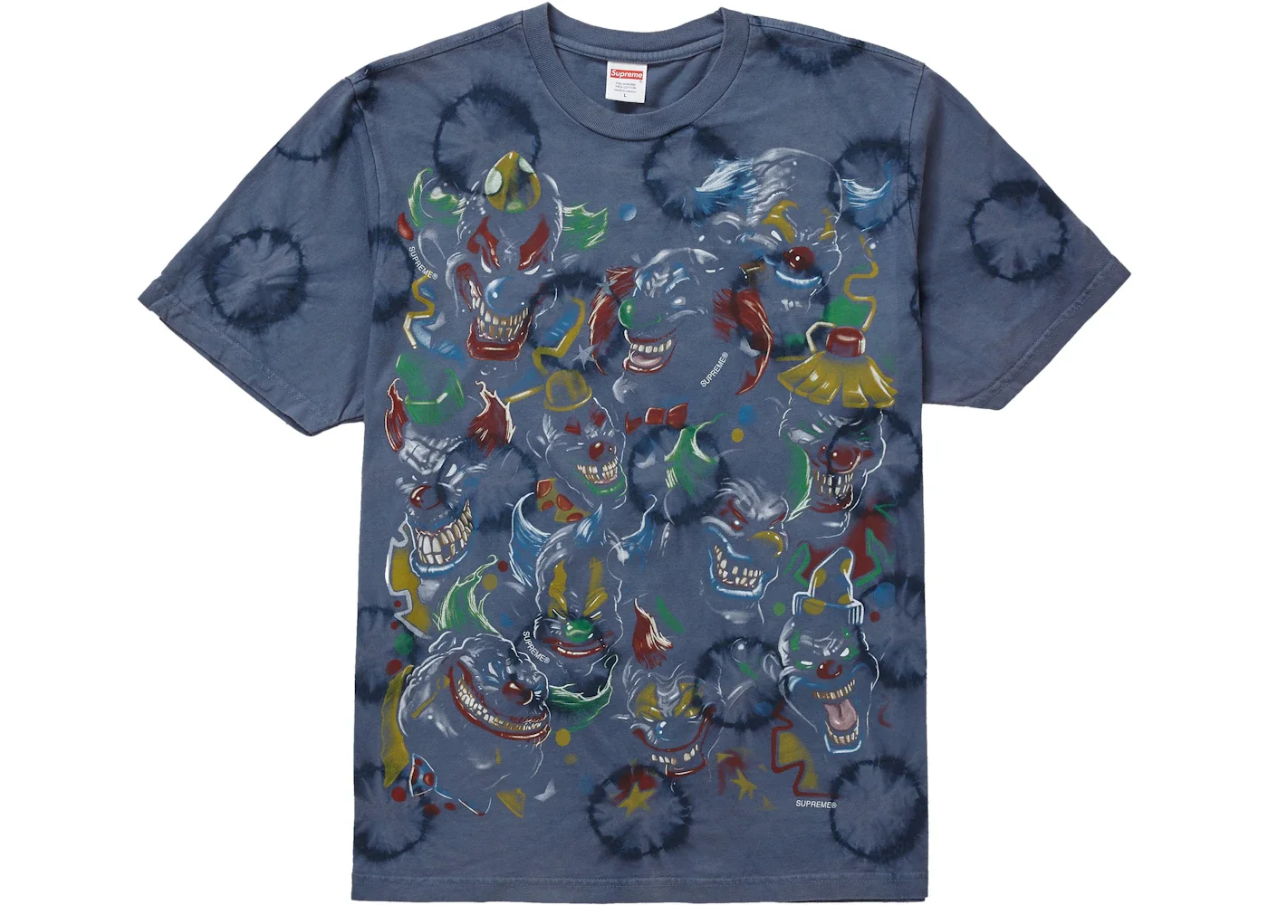 Supreme Clowns Tee Bleached Navy - 1