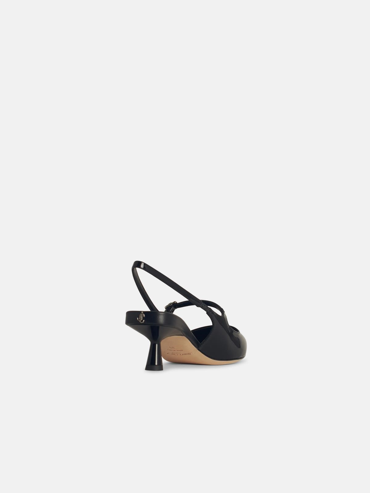 'DIDI' BLACK LEATHER SLINGBACKS - 3