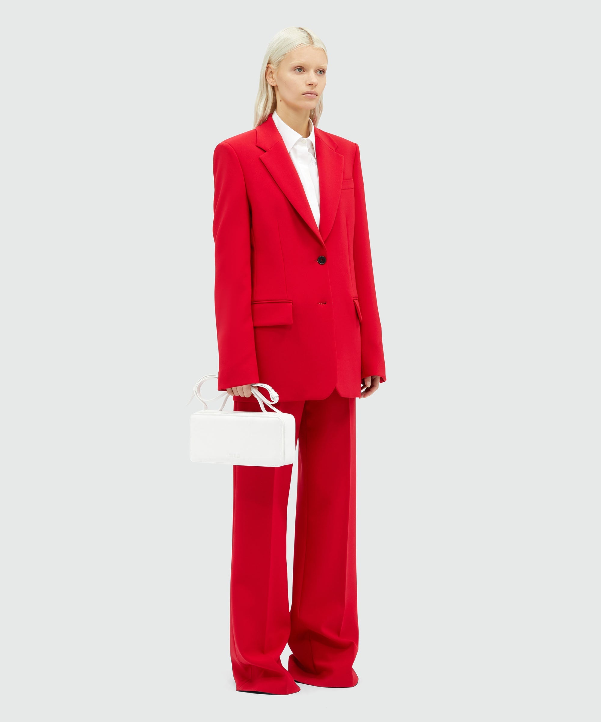Red tailored palazzo pants - 4