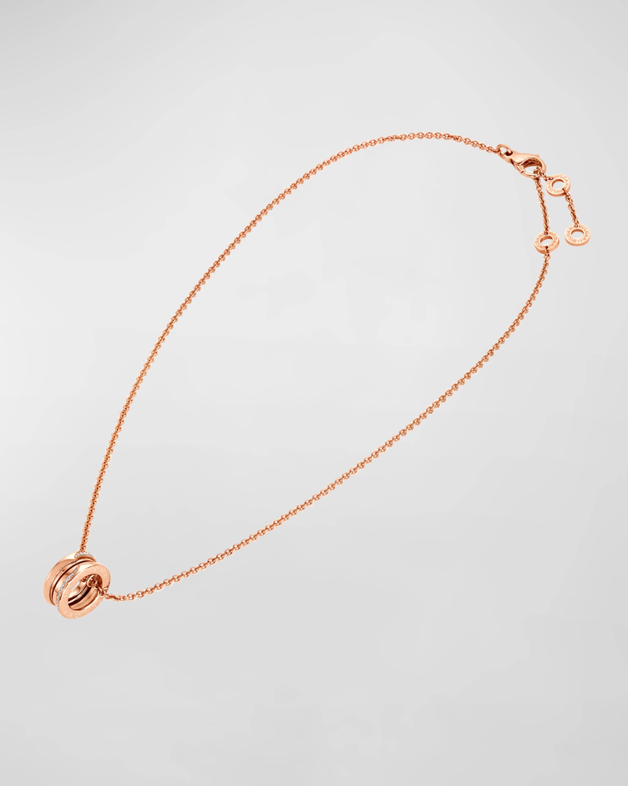 B.Zero1 Rose Gold Wave Diamond Pendant Necklace - 4