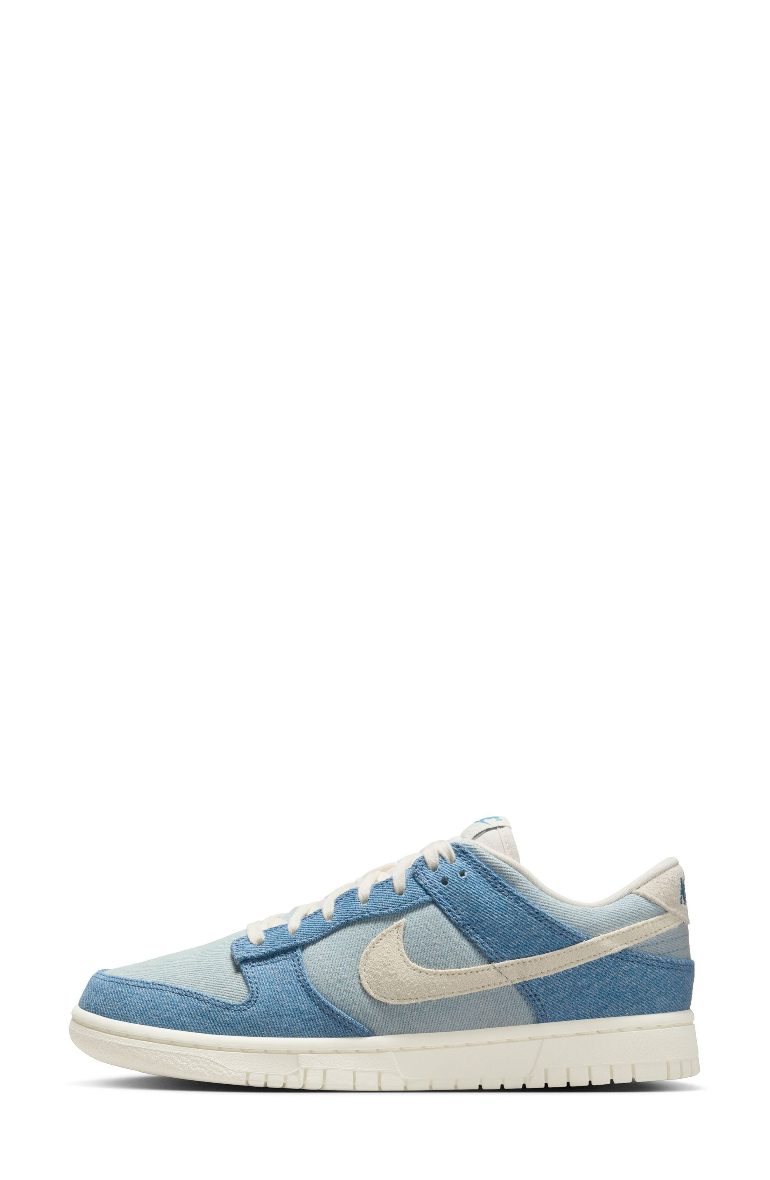 Nike Dunk Low Denim Basketball Sneaker in Smokey Blue/Ivory/Denim at Nordstrom - 2