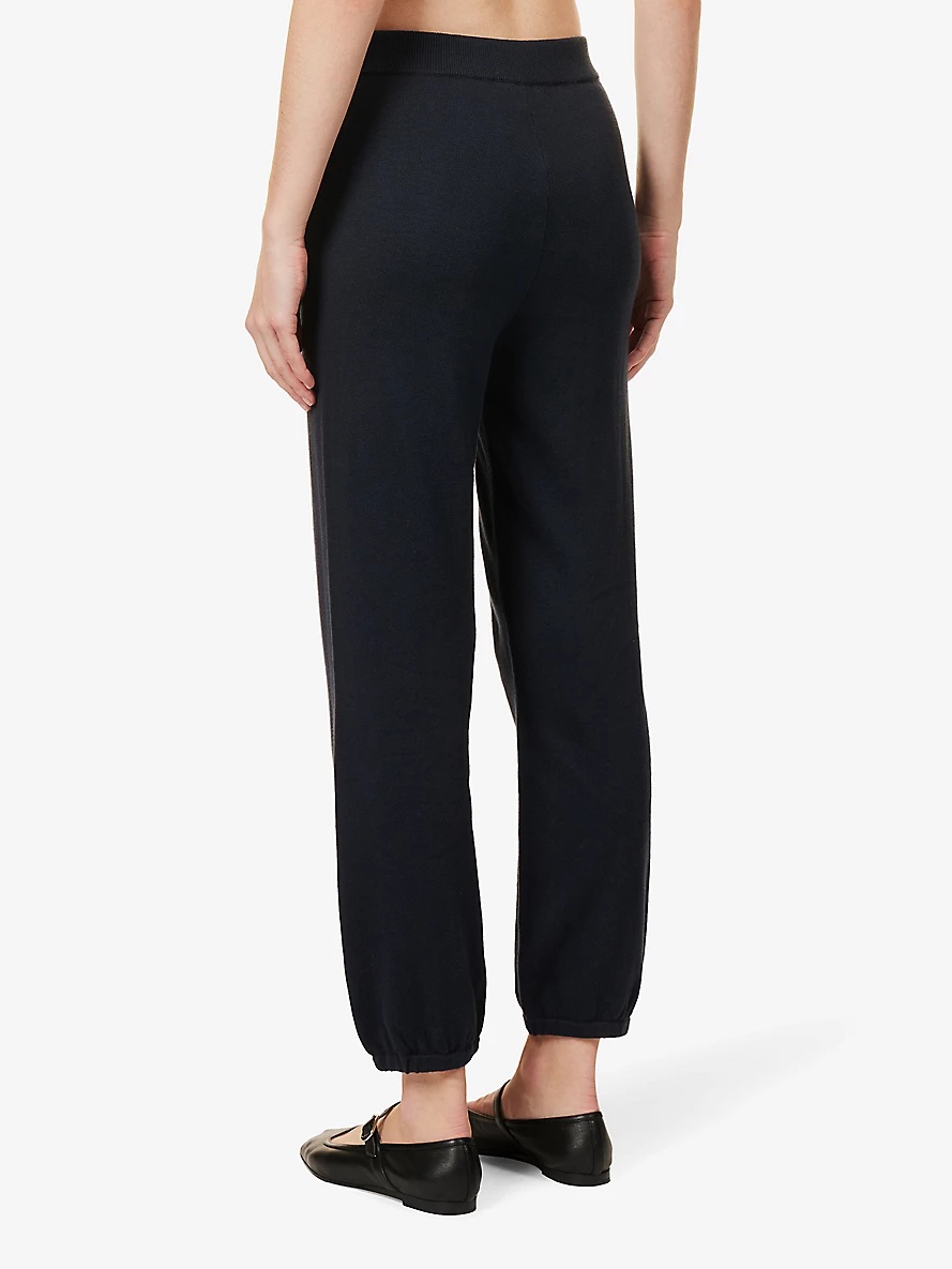 Relaxed-fit cotton and cashmere-blend trousers - 4