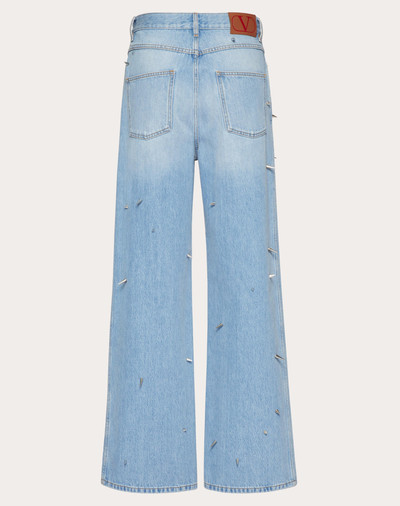 Valentino DENIM TROUSERS WITH PUNK STUDS outlook