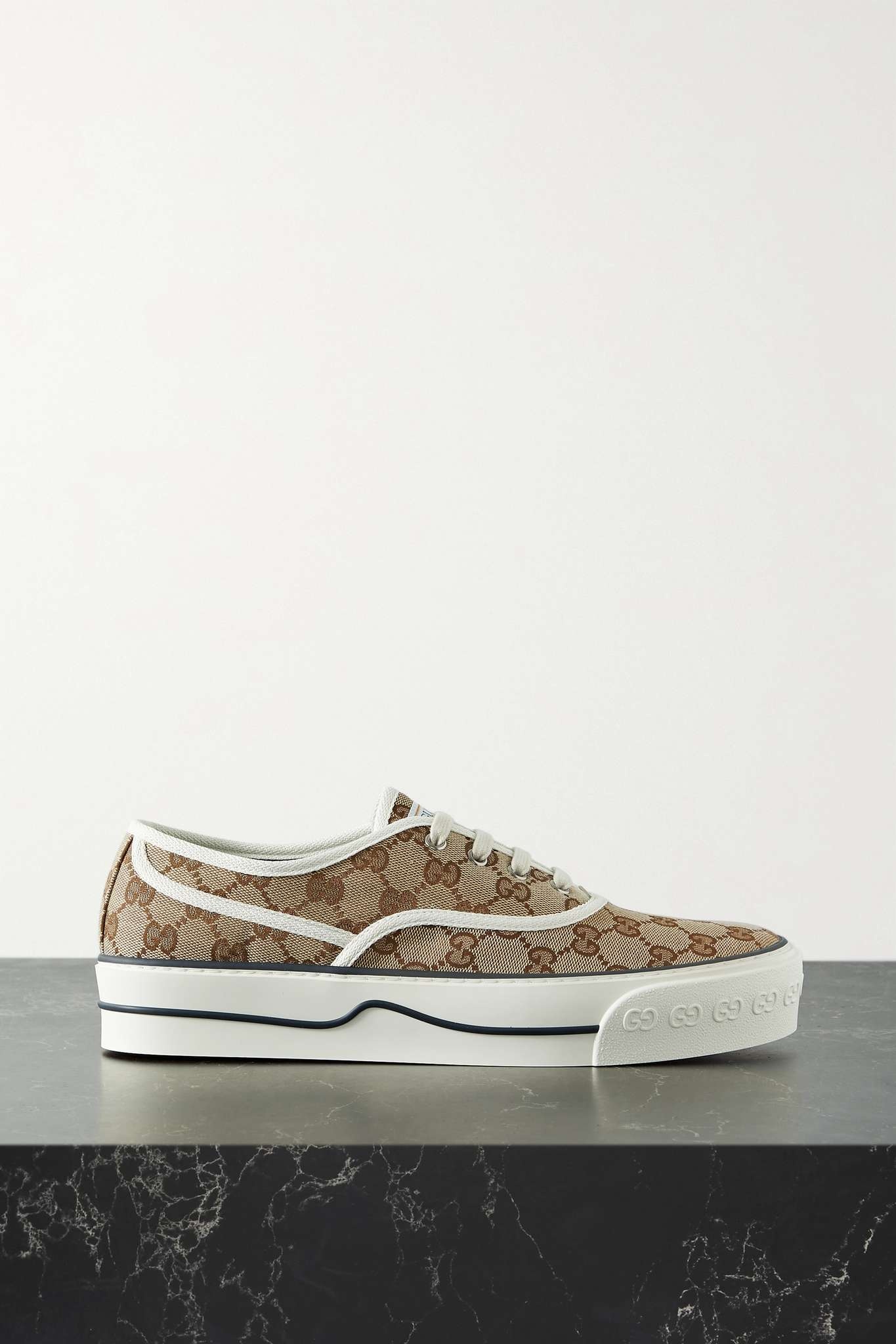 Tennis 1977 logo-jacquard canvas sneakers - 1