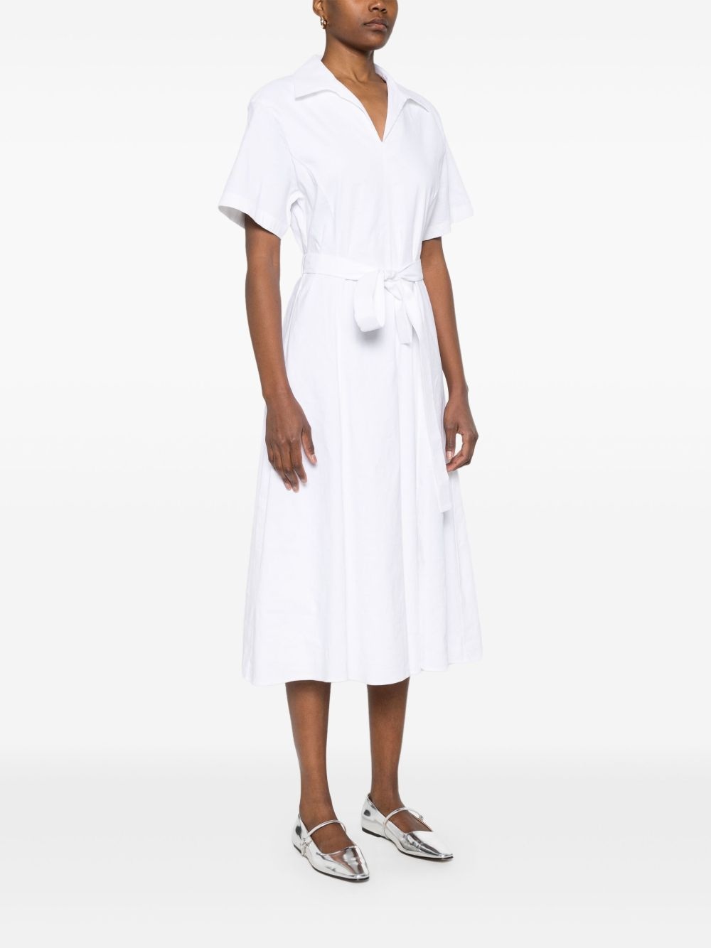 short-sleeve midi dress - 3