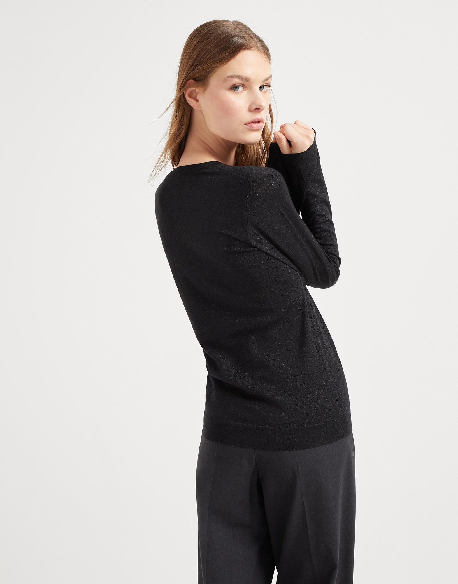 Cashmere and silk sparkling lightweight sweater - 2