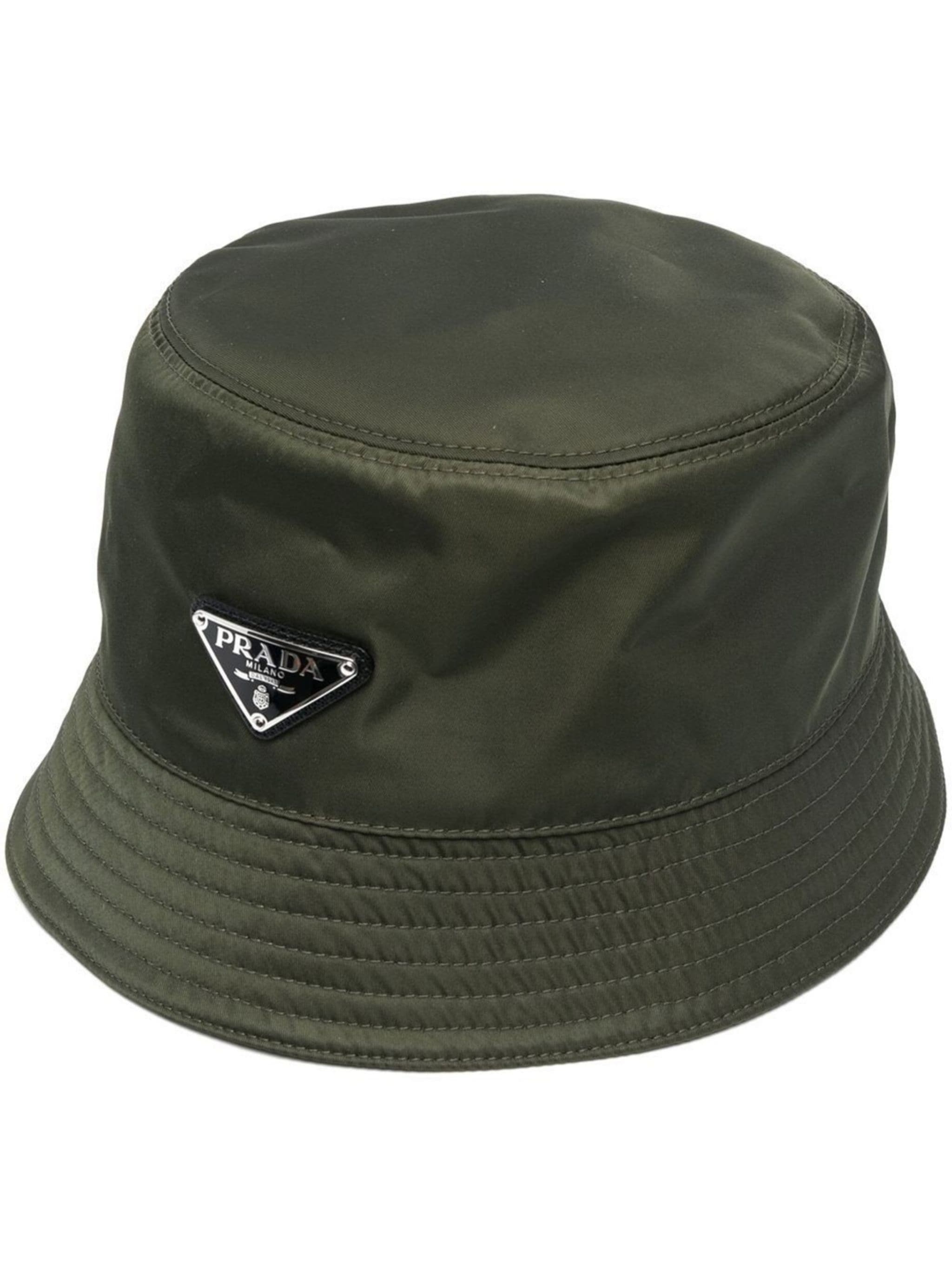 logo-plaque bucket hat - 1