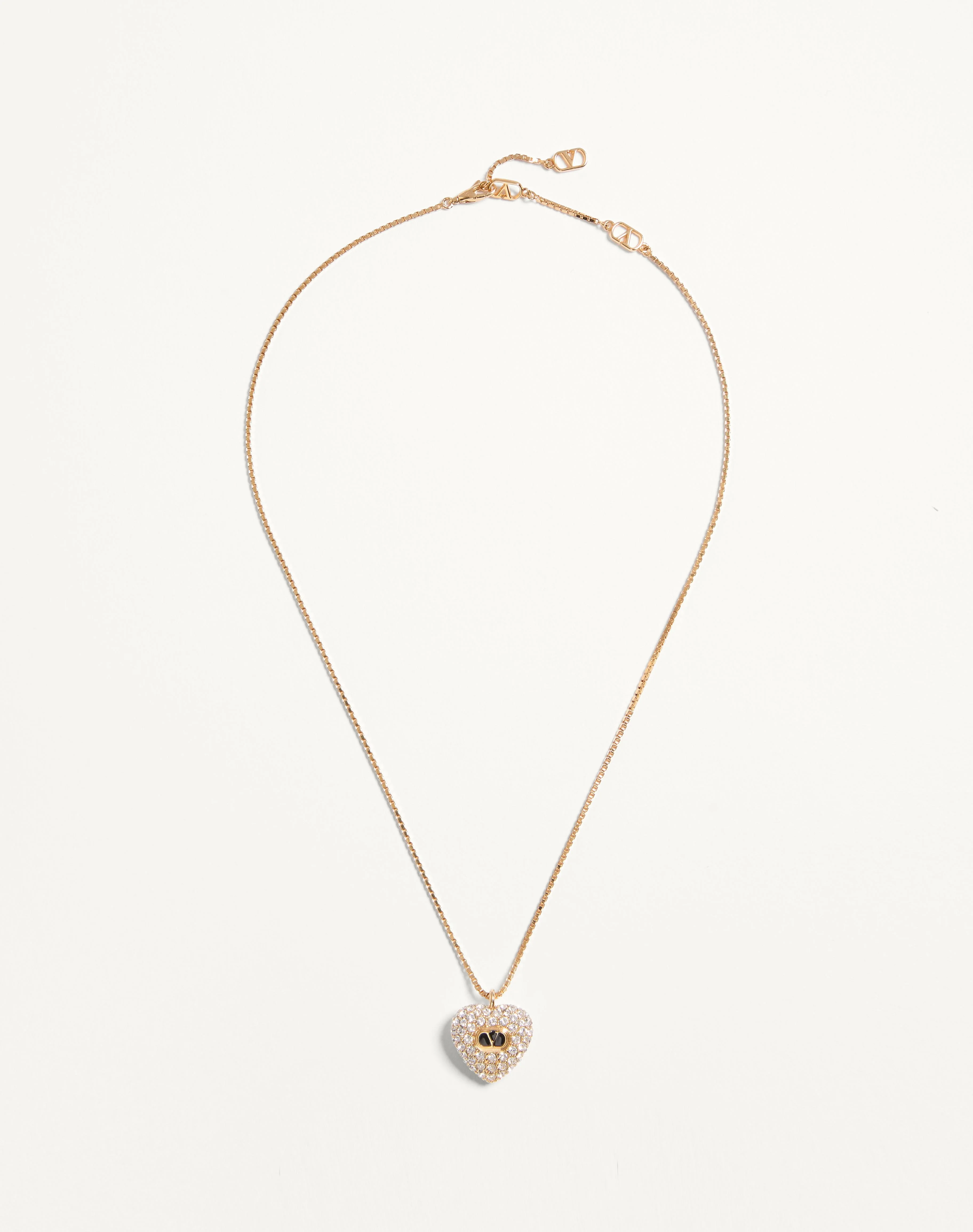 COEUR ROYAL NECKLACE IN METAL, ENAMEL AND SWAROVSKI® CRYSTALS - 1