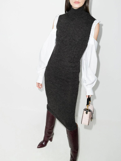 FENDI roll-neck sleeveless knitted dress outlook