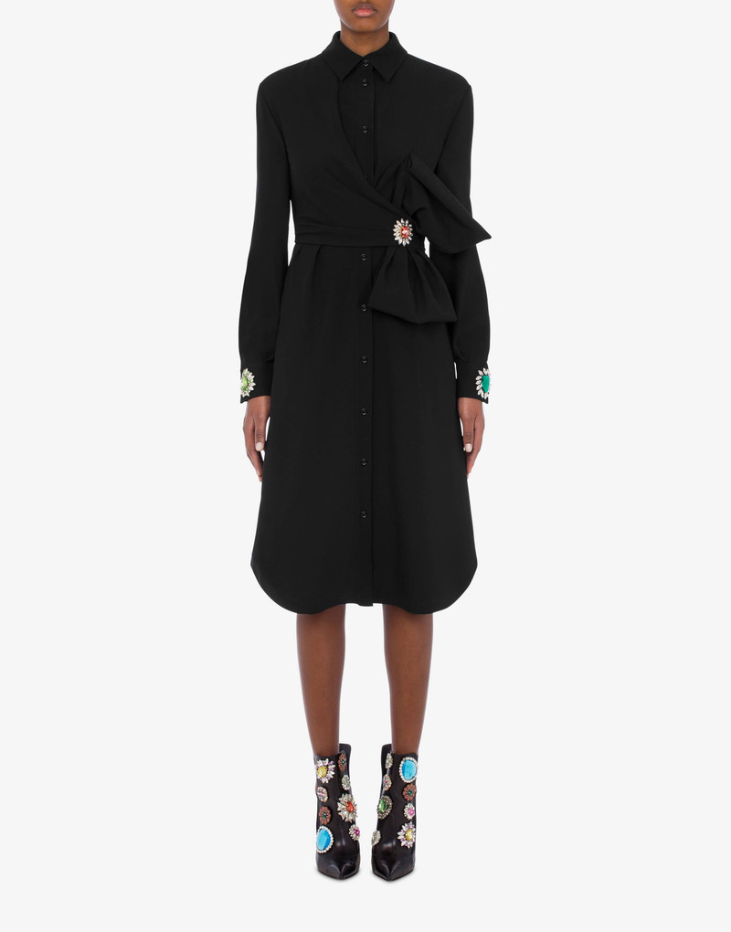 Moschino JEWEL FLOWER ENVERS SATIN DRESS outlook