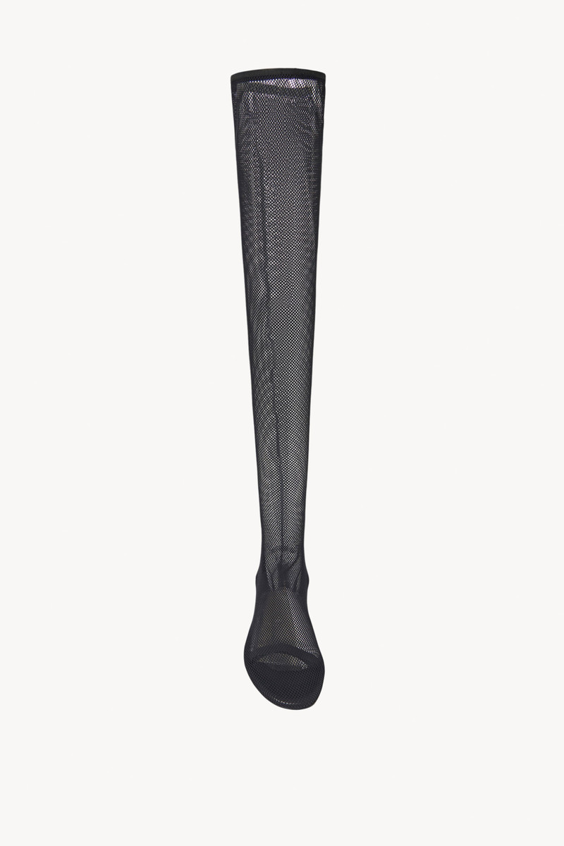 Over-the-Knee Flat Sock Boot in Mesh 3