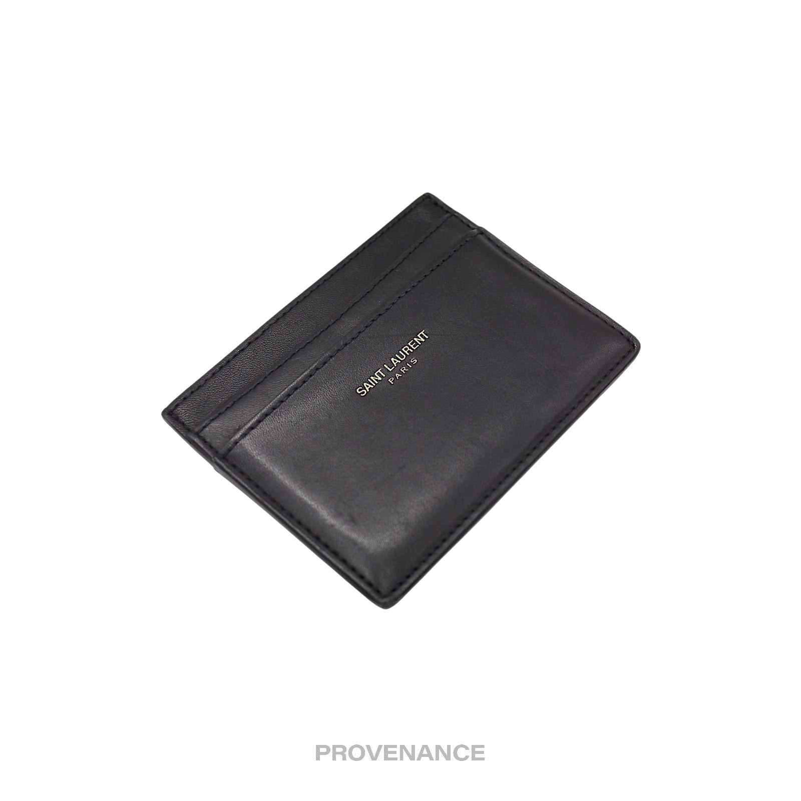 Saint Laurent Paris SLP Card Wallet - Black Leather - 4