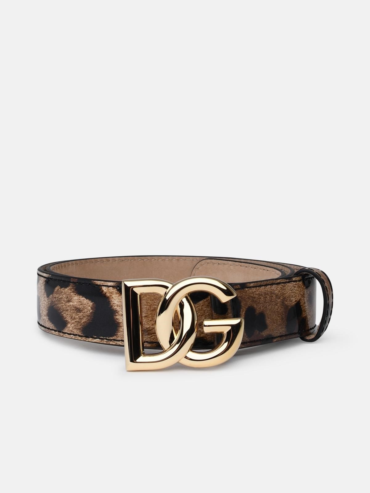 TWO-COLOR SHINY LEATHER BELT - 1