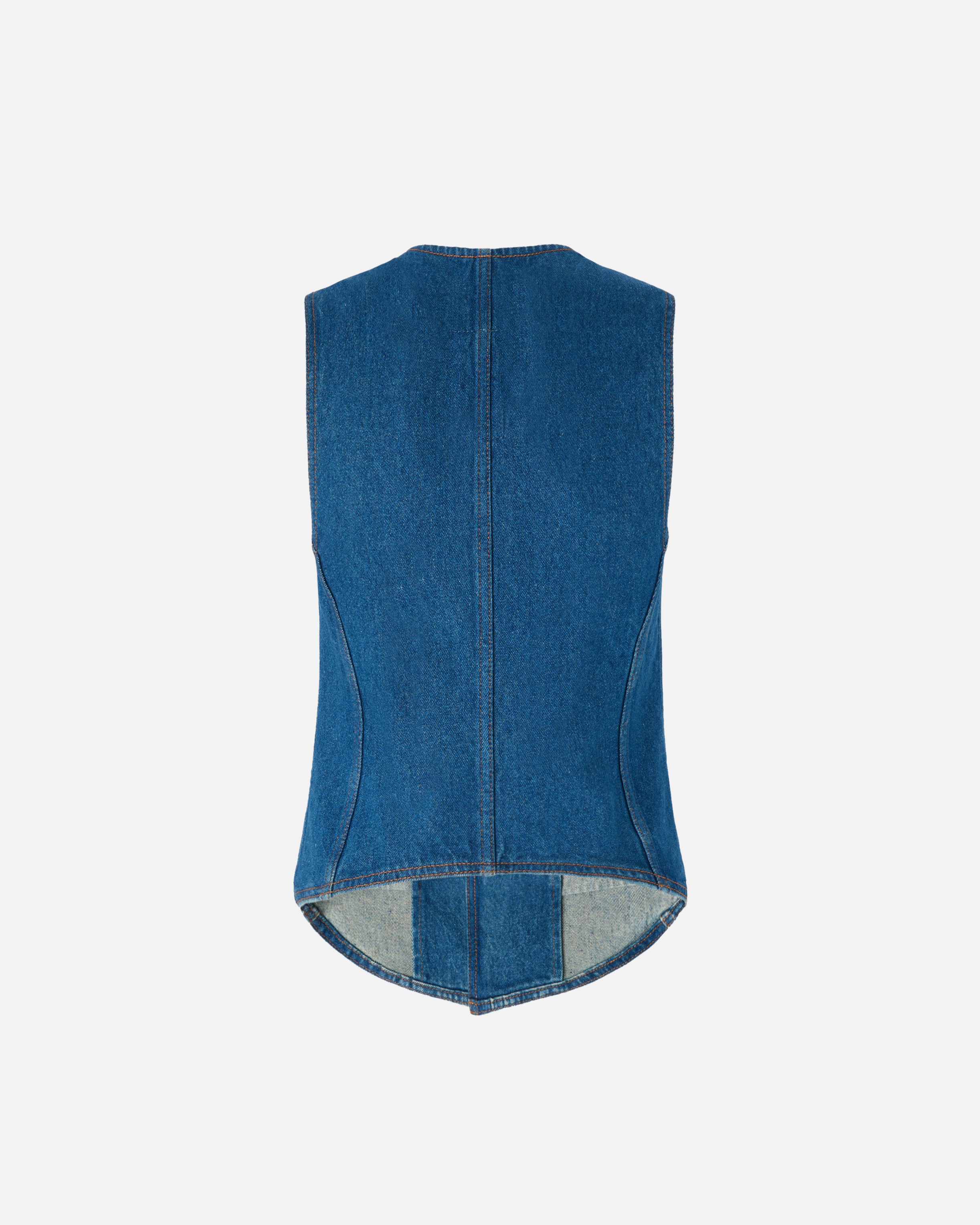 REIMAGINE BY PINKO X PATRICK MCDOWELL SLIM-FITTING DENIM WAISTCOAT - 6
