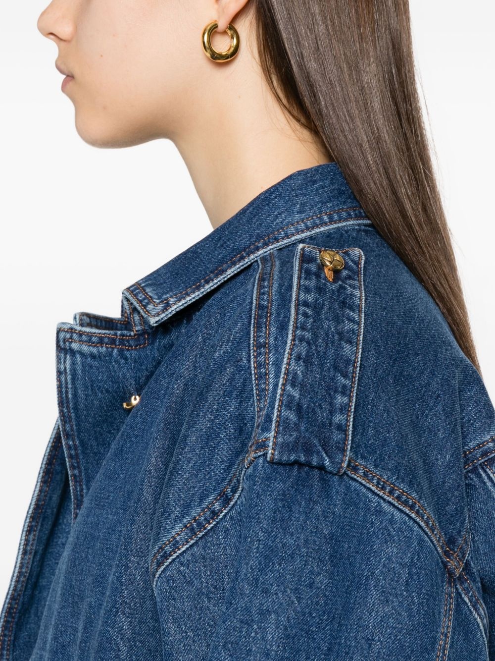 elasticated pocket denim jacket - 5