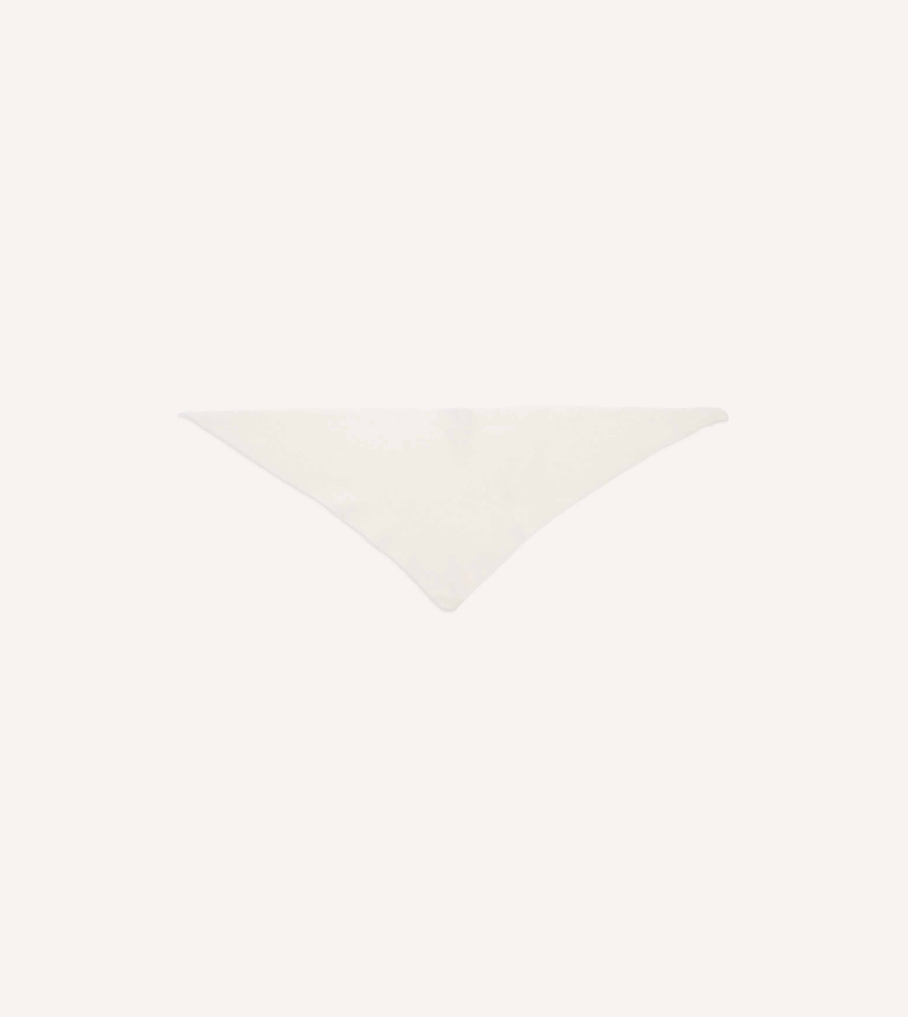 Ecru Lambswool Triangle Neck Scarf - 1