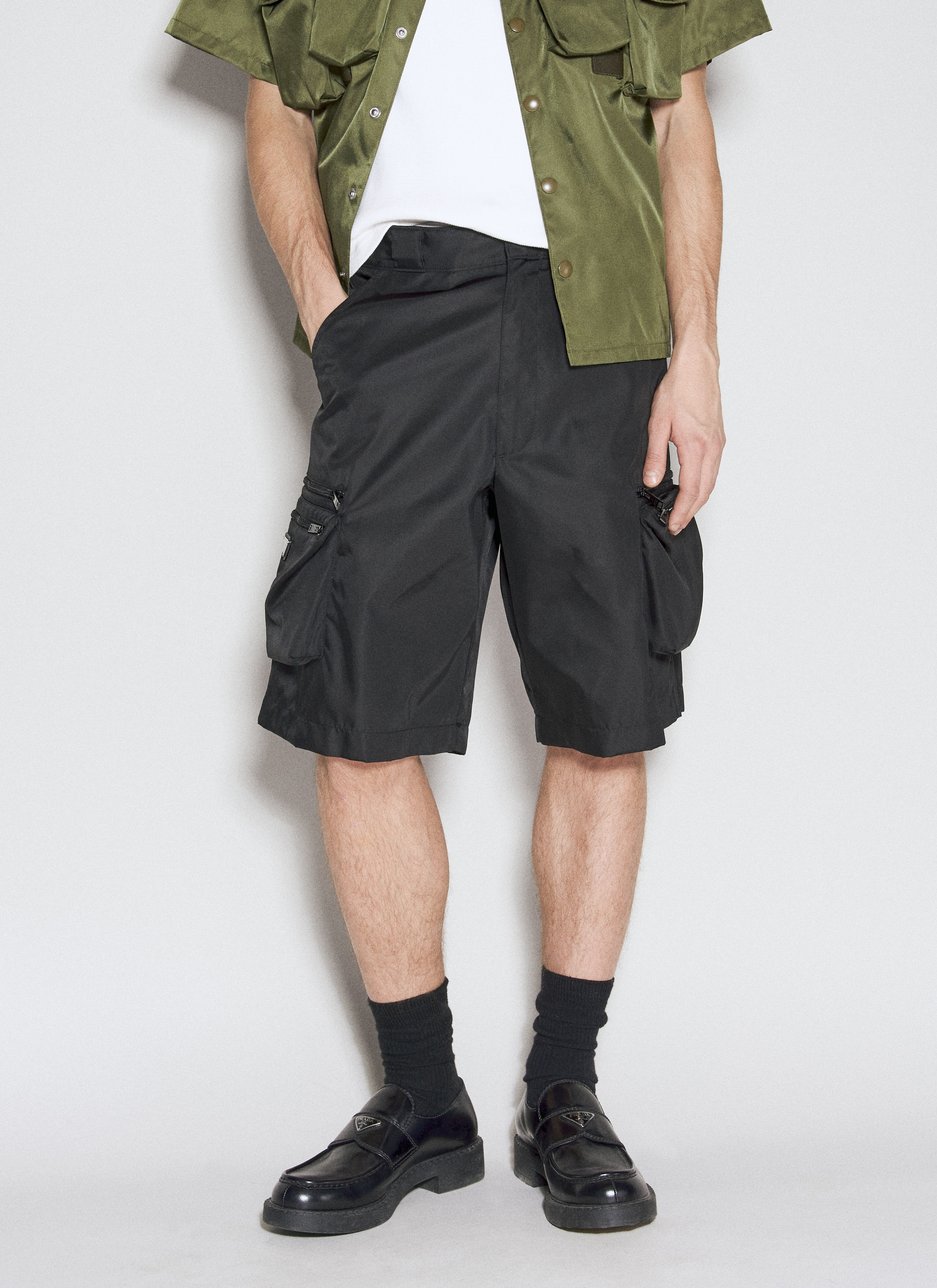 【PRADA】 Re-Nylon Bermuda Shorts Prada Re-Nylon Bermuda Shorts | Black | FARFETCH