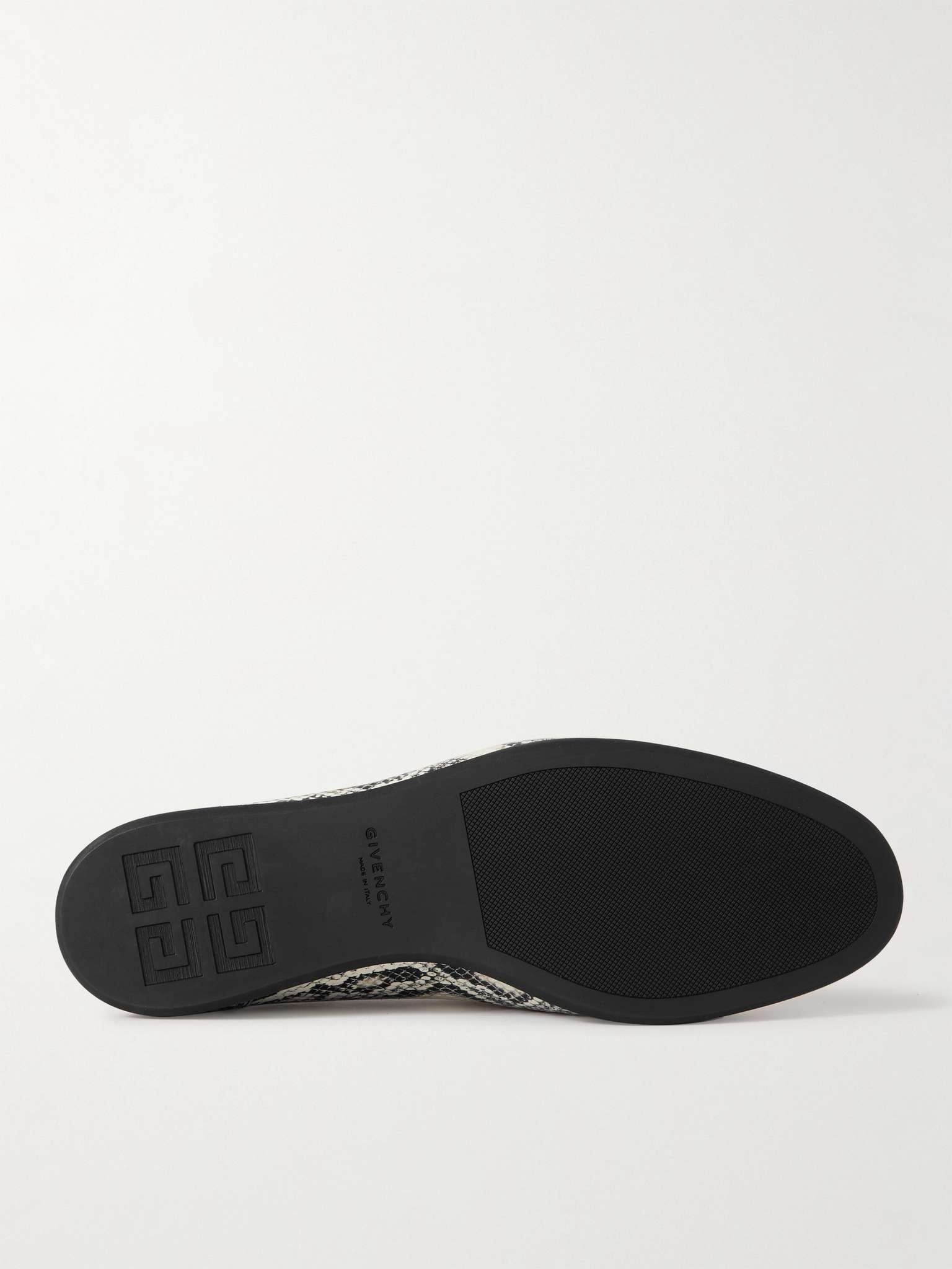 Logo-Embellished Snake-Effect Leather Loafers - 7