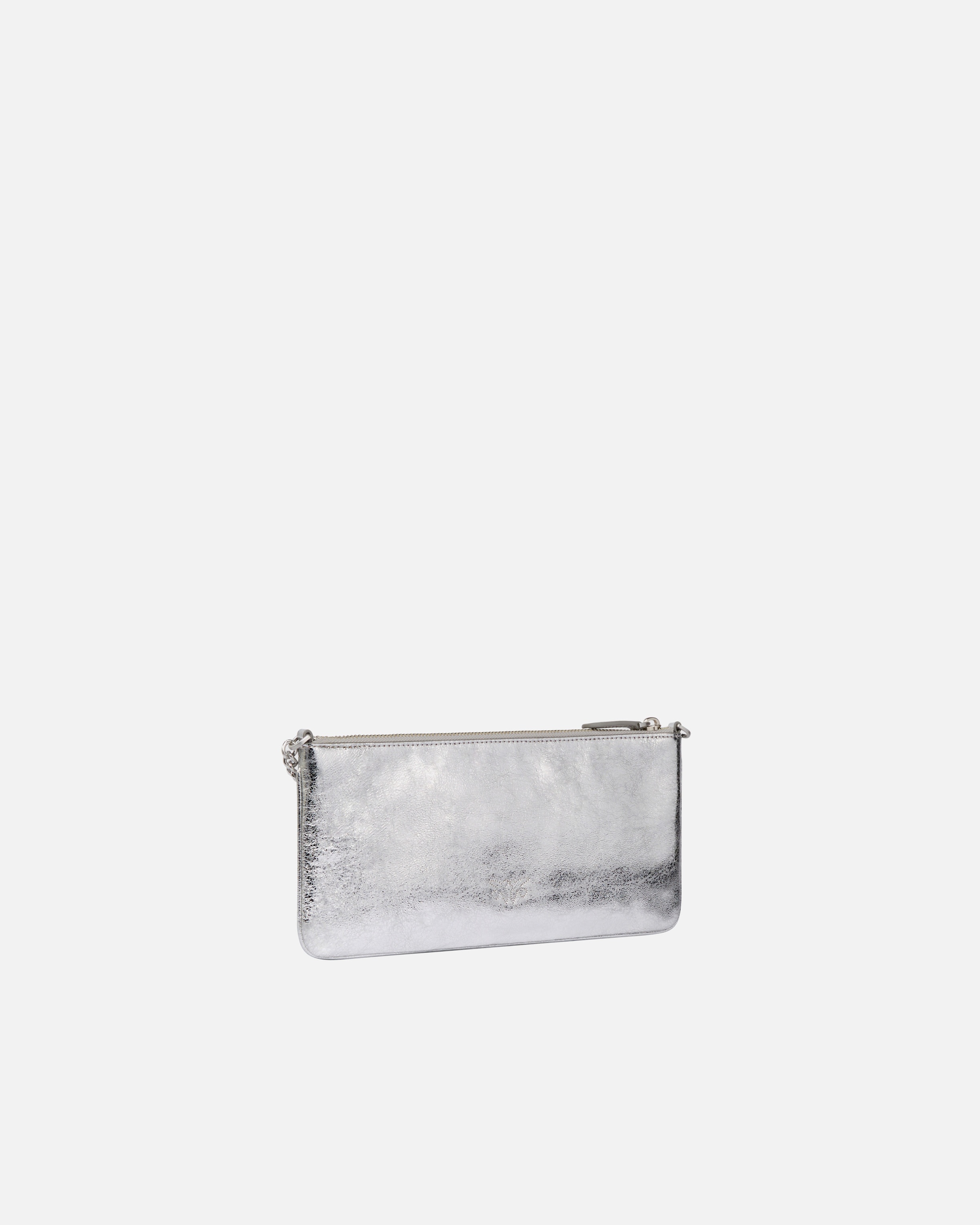 LAMINATED LEATHER CLUTCH WITH SHOULDER STRAP - 2