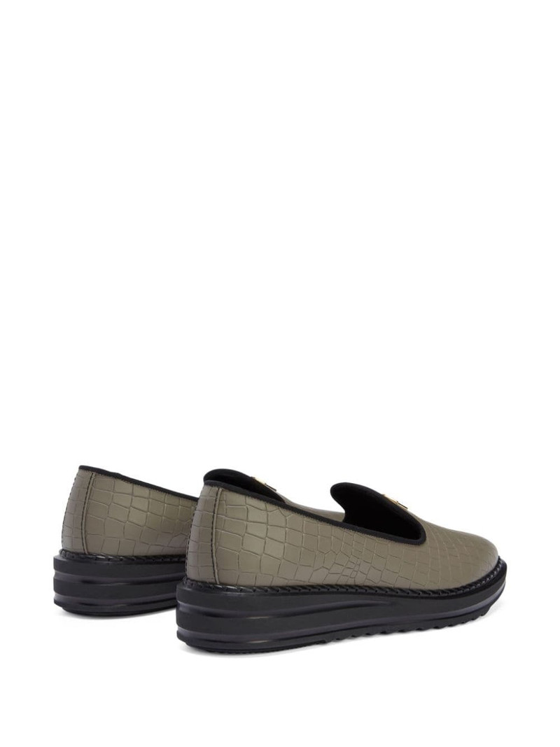 Tim logo-lettering loafers 3