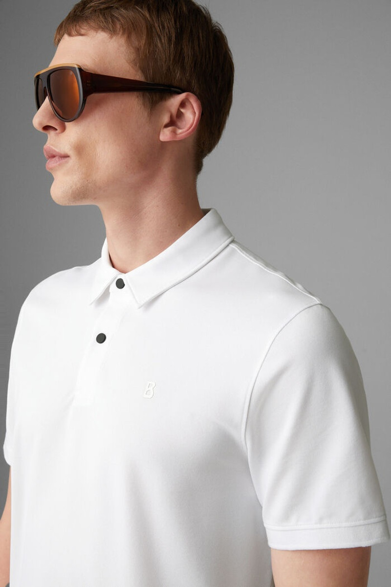 Timo Piqué polo shirt in White 4