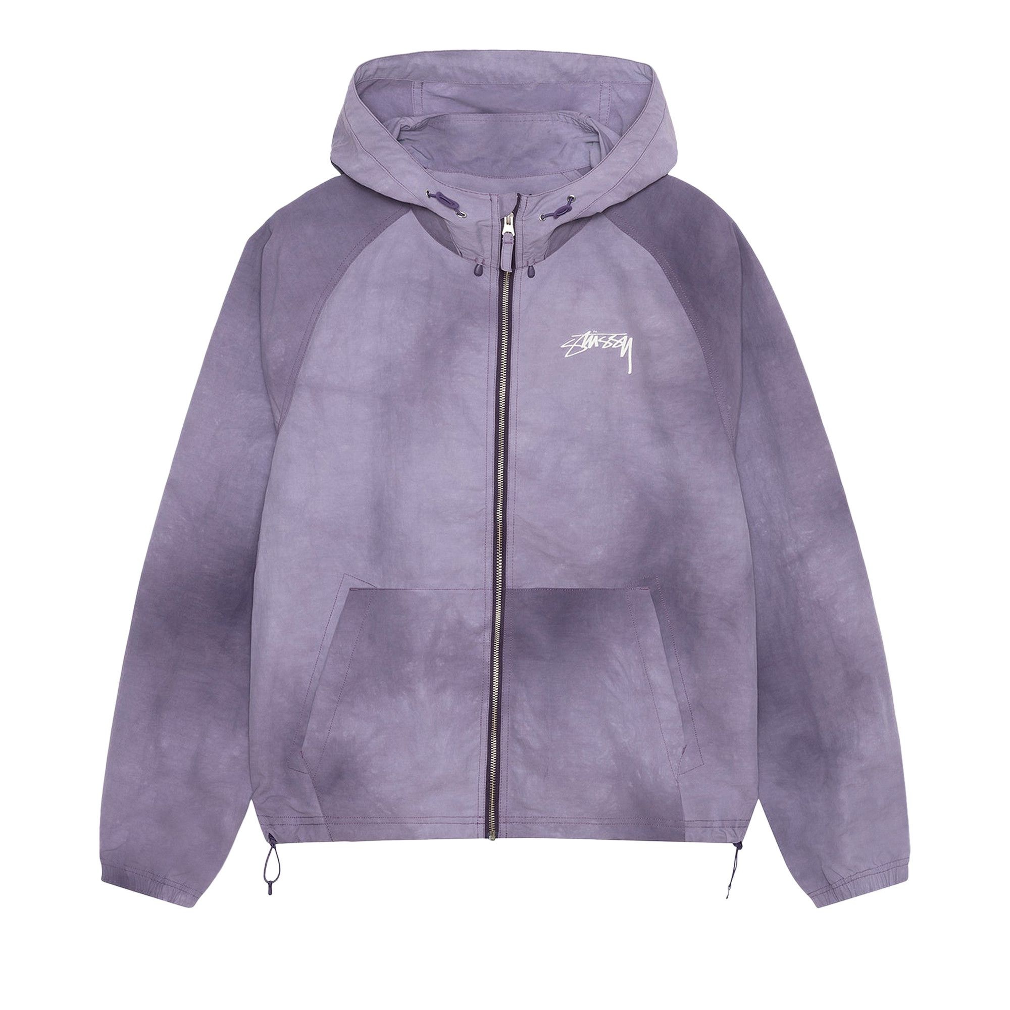 Stussy Beach Shell Wave Dye Zip Hoodie 'Grape' - 1