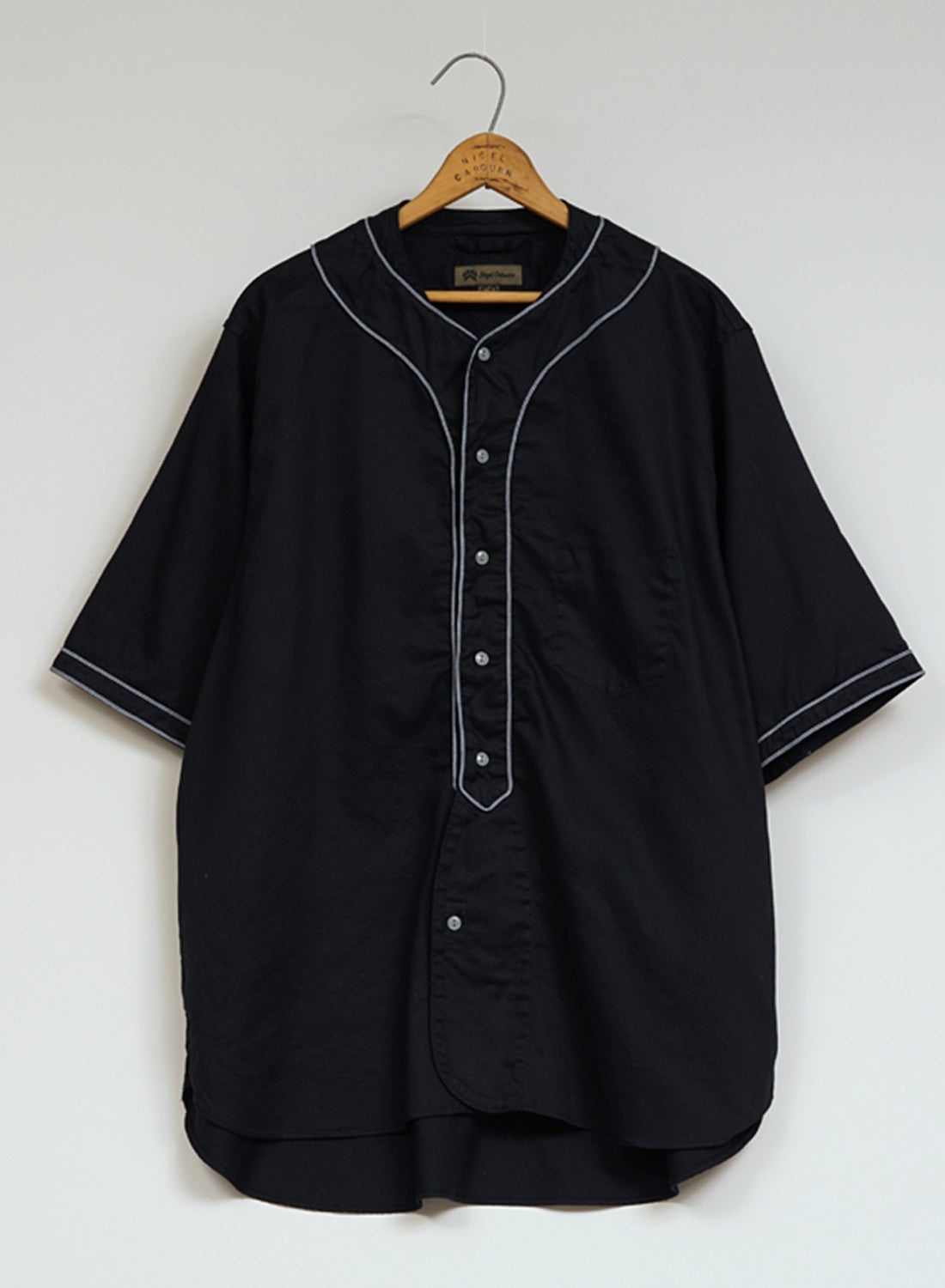 トップス NigelCabourn BASEBALL SHIRT SHORT SLEEVE Nigel Cabourn Baseball Shirt Short Sleeve Type 2 in Light