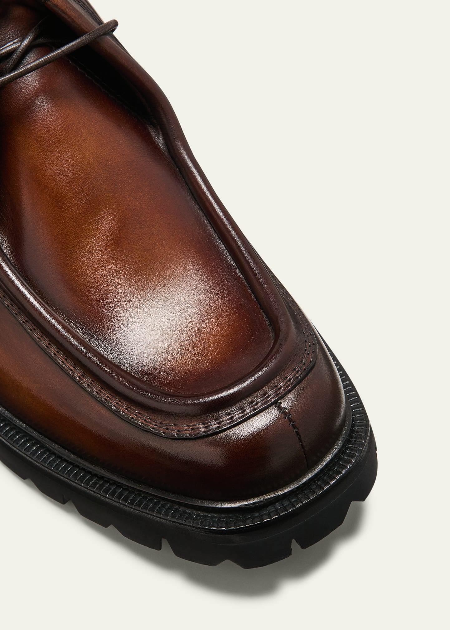 Men's Brunico Lug Sole Leather Derby Shoes - 5